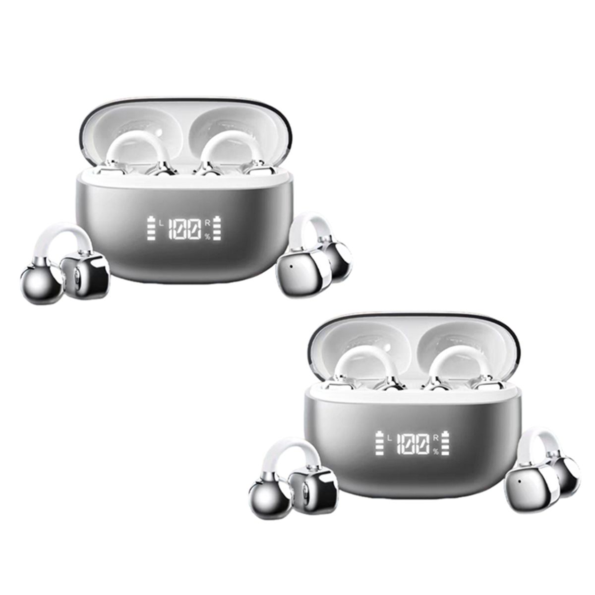 LENOVO - Set 2 De Audífonos Lenovo Clip Plus RS119 TWS  Bluetooth 6.0 - Blanco