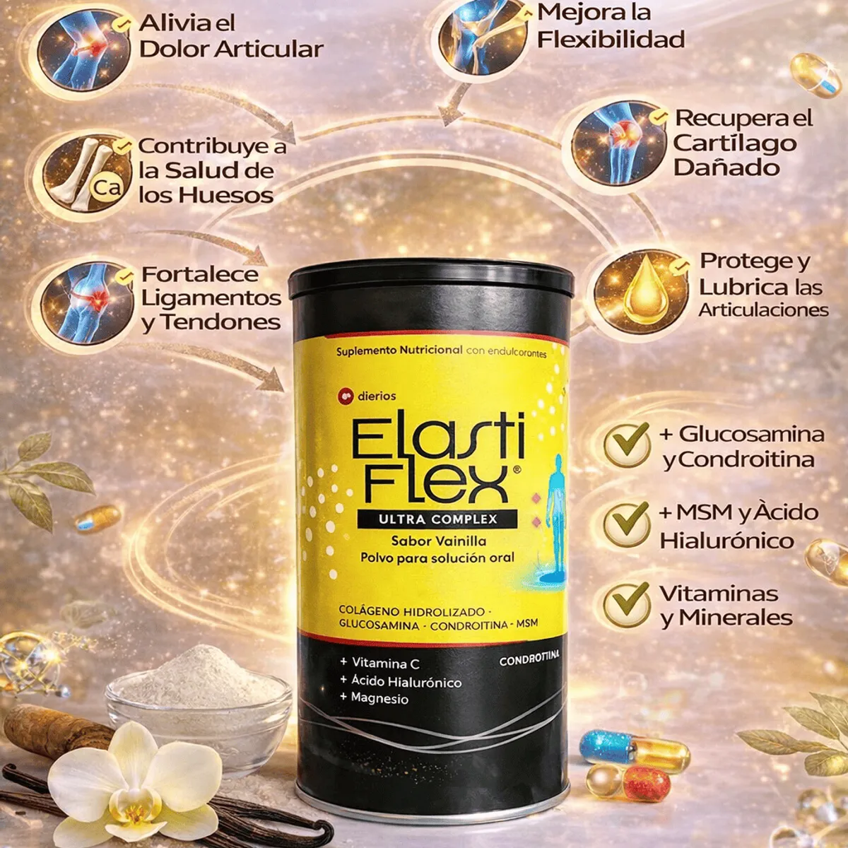 GENERICO - Elastiflex Ultra Complex Colageno Hidrolizado y Glucosamina 450gr