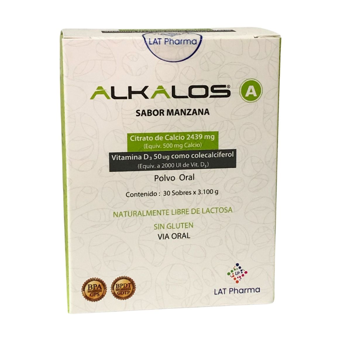 GENERICO - Alkalos LAT Pharma - Citrato De Calcio + Vitamina D3 30 Sobres Polvo
