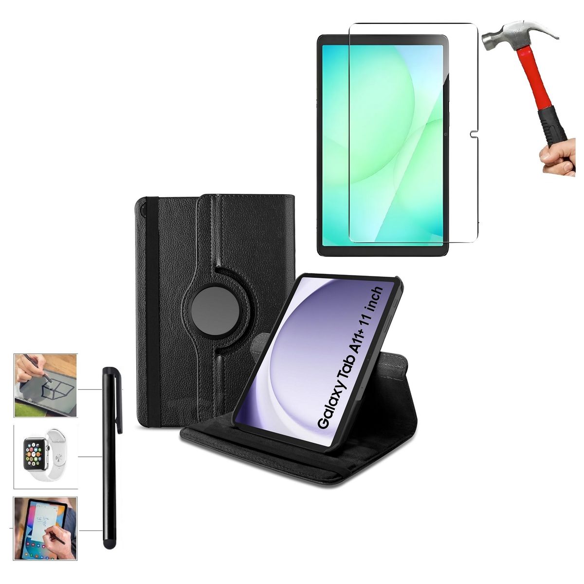 GENERICO - Funda + Mica + Lapiz para Samsung Tab A11 Plus 11 2025 SM-X230 SM-X235