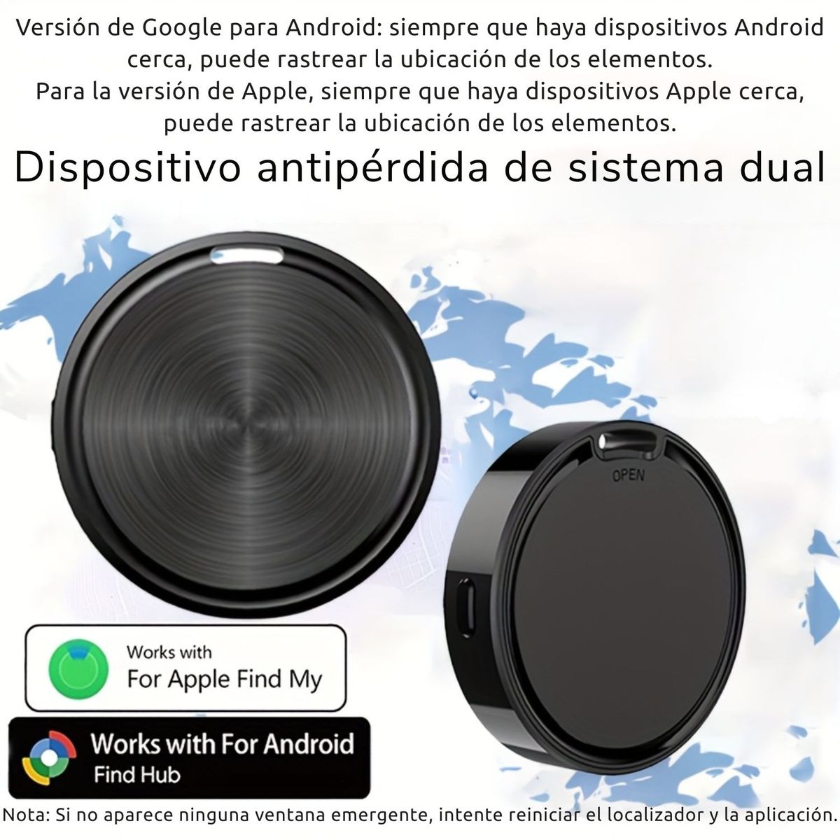 GENERICO - Paquete de 4 Localizadores Inteligentes de Objetos Antipérdida con Seguimiento Global Android y iOS