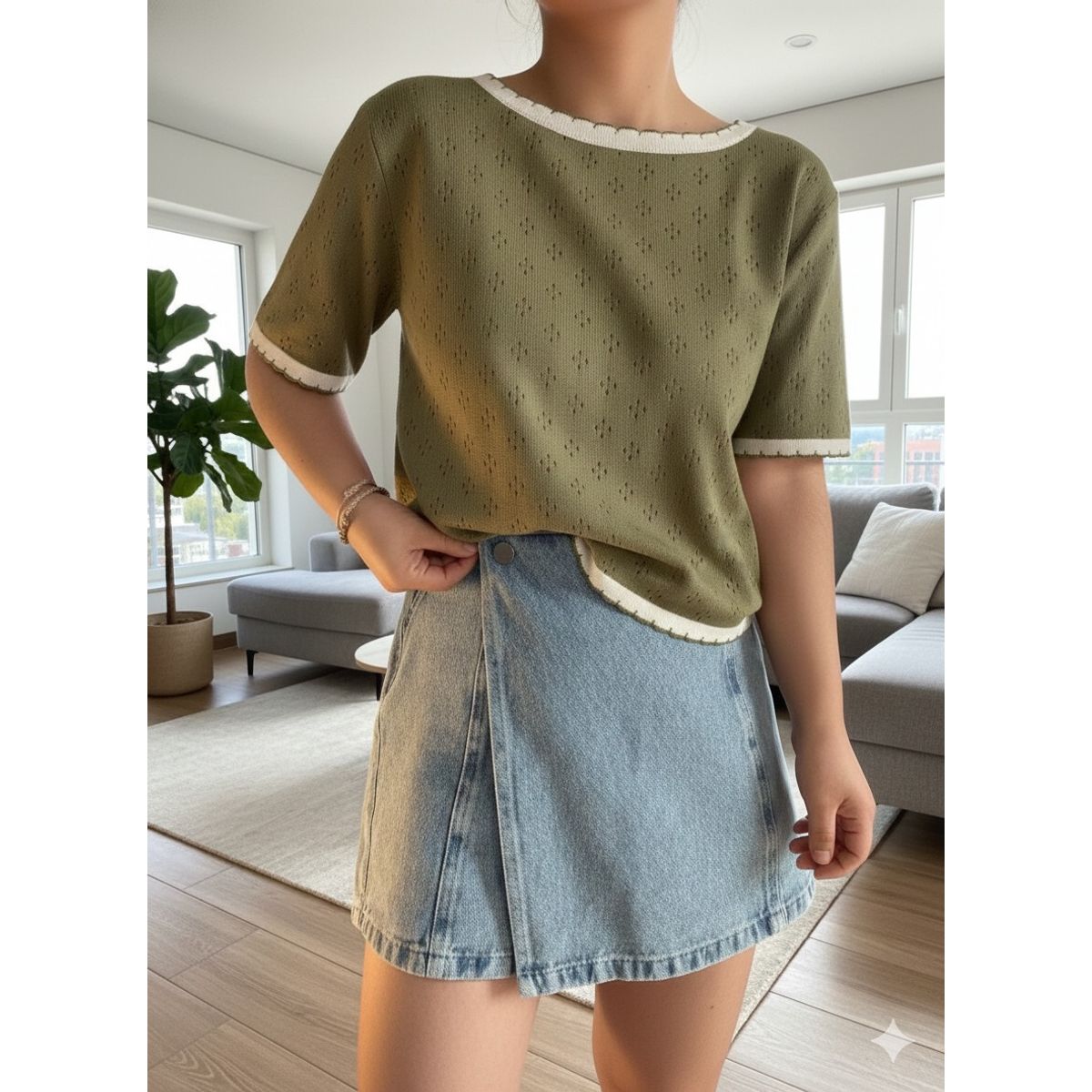 GENERICO - POLO HANNA HILO TACTO CALADO