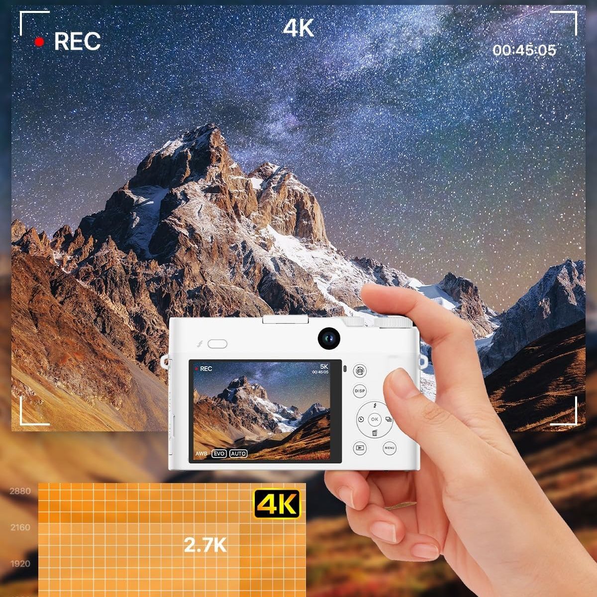 RENVMEXY - Cámara 4K DC218L Doble Lente Profesional + 64GB GRATIS