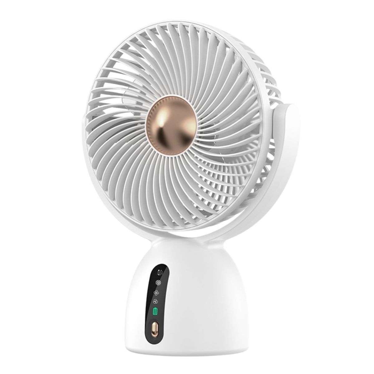 GENERICO - Ventilador de Escritorio USB Recargable con 4 Velocidades, Motor Silencioso y Ángulo Ajustable