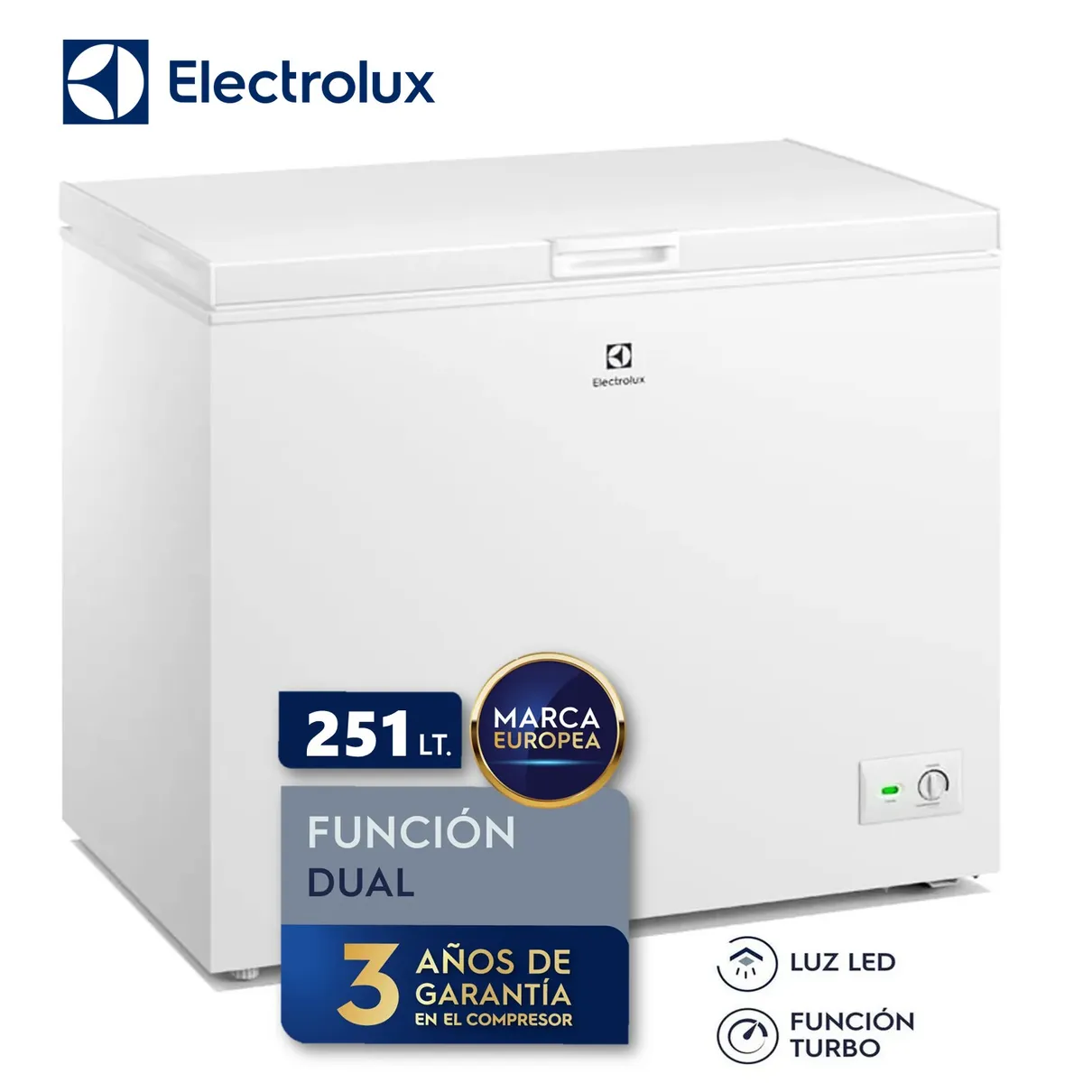 ELECTROLUX - Congelador Horizontal Electrolux 251 Litros EFH25S2P4AW Blanco