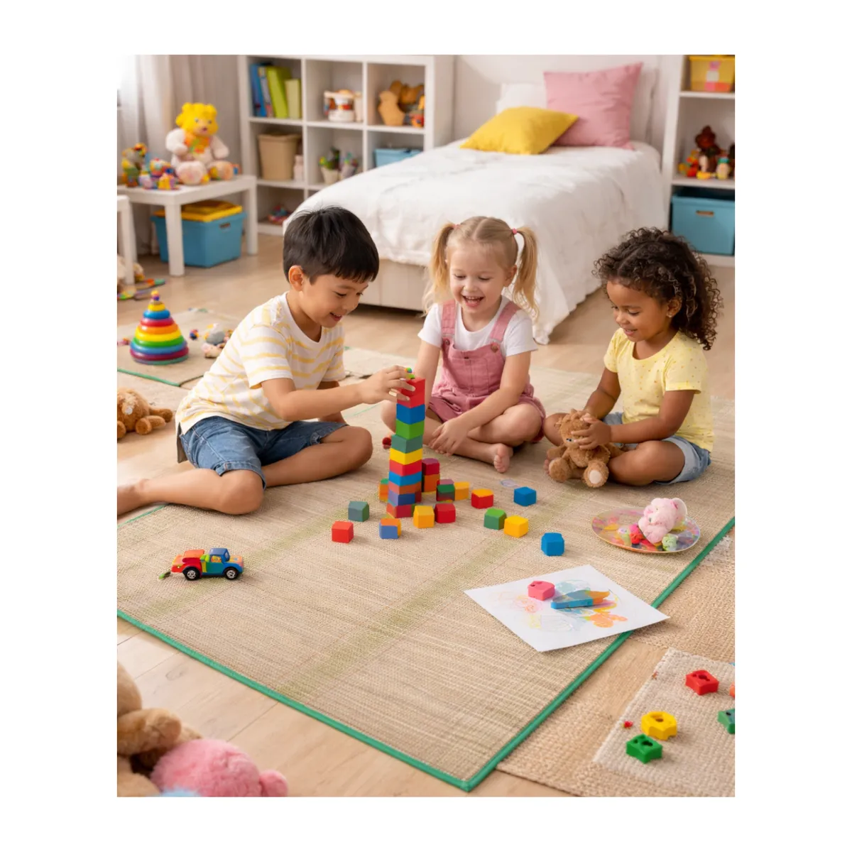 GENERICO - TAPETE PARA PISO - PETATE MULTIUSO FAMILIAR 180 x 90 CM – IDEAL PARA PLAYA, HOGAR Y JUEGOS