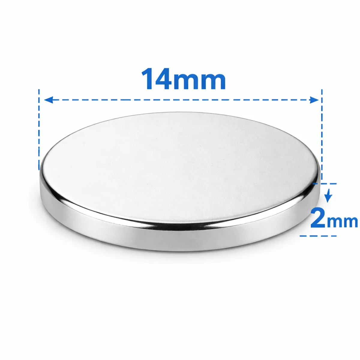 GENERICO - Iman de Neodimio Modelo Disco 14mmx2mm Pack de 10 unds