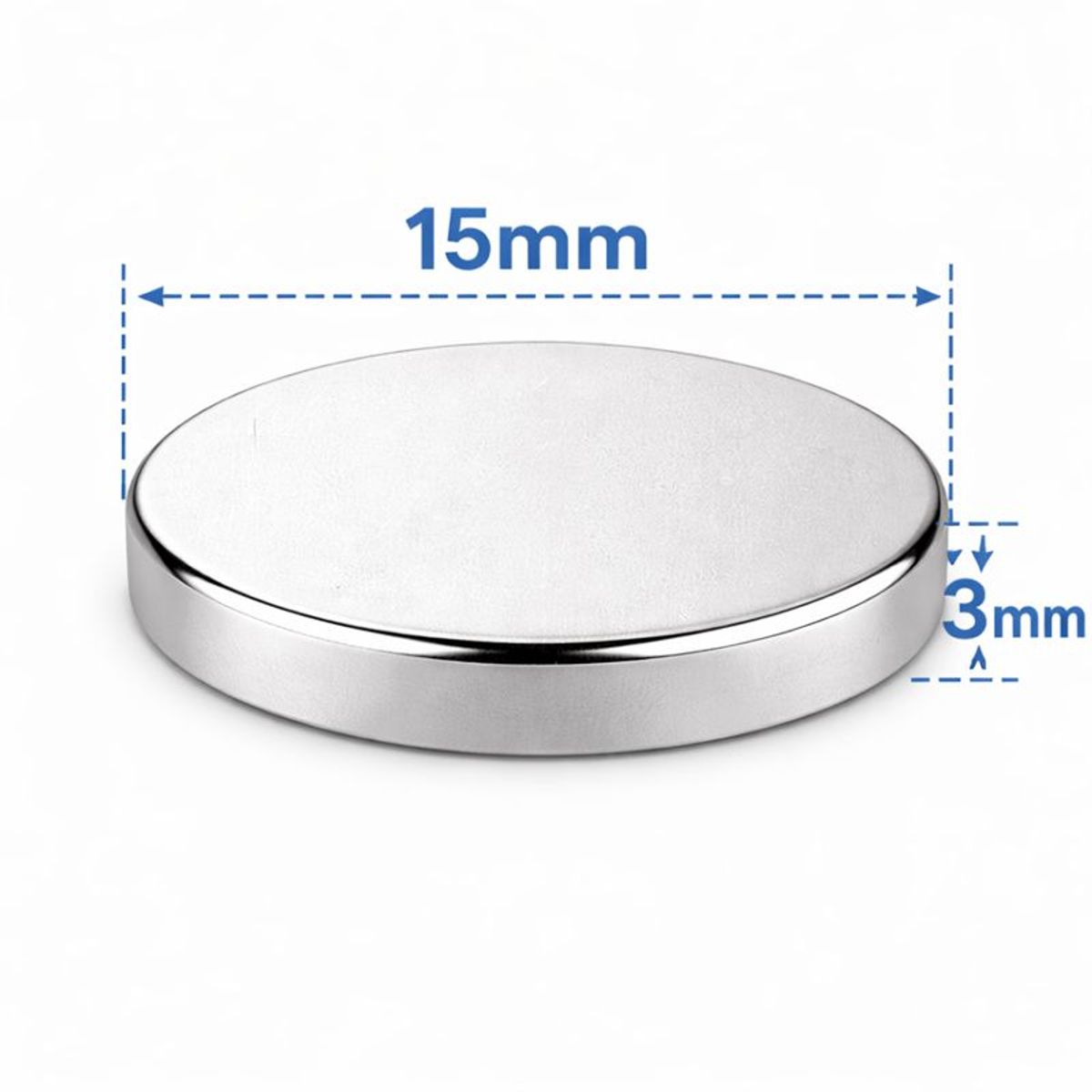 GENERICO - Iman de Neodimio Modelo Disco 15mmx3mm Pack de 10 unds