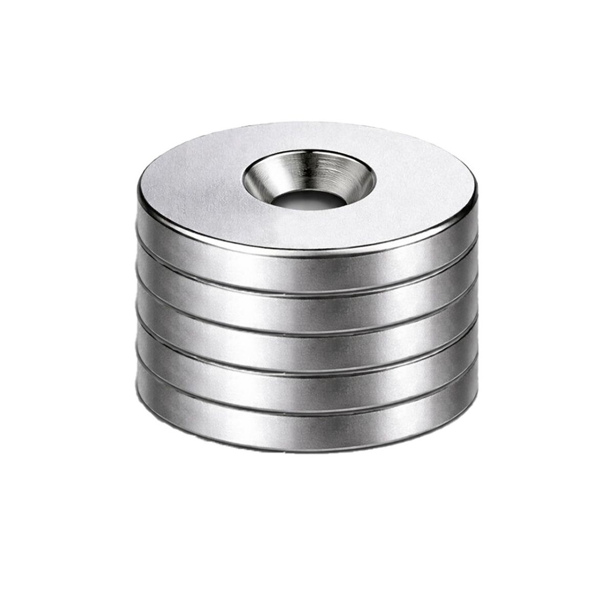 Iman de Neodimio Modelo Disco 20mmx3mm orificio 5mm Pack de 5 unds, marca GENERICO - Foto Principal