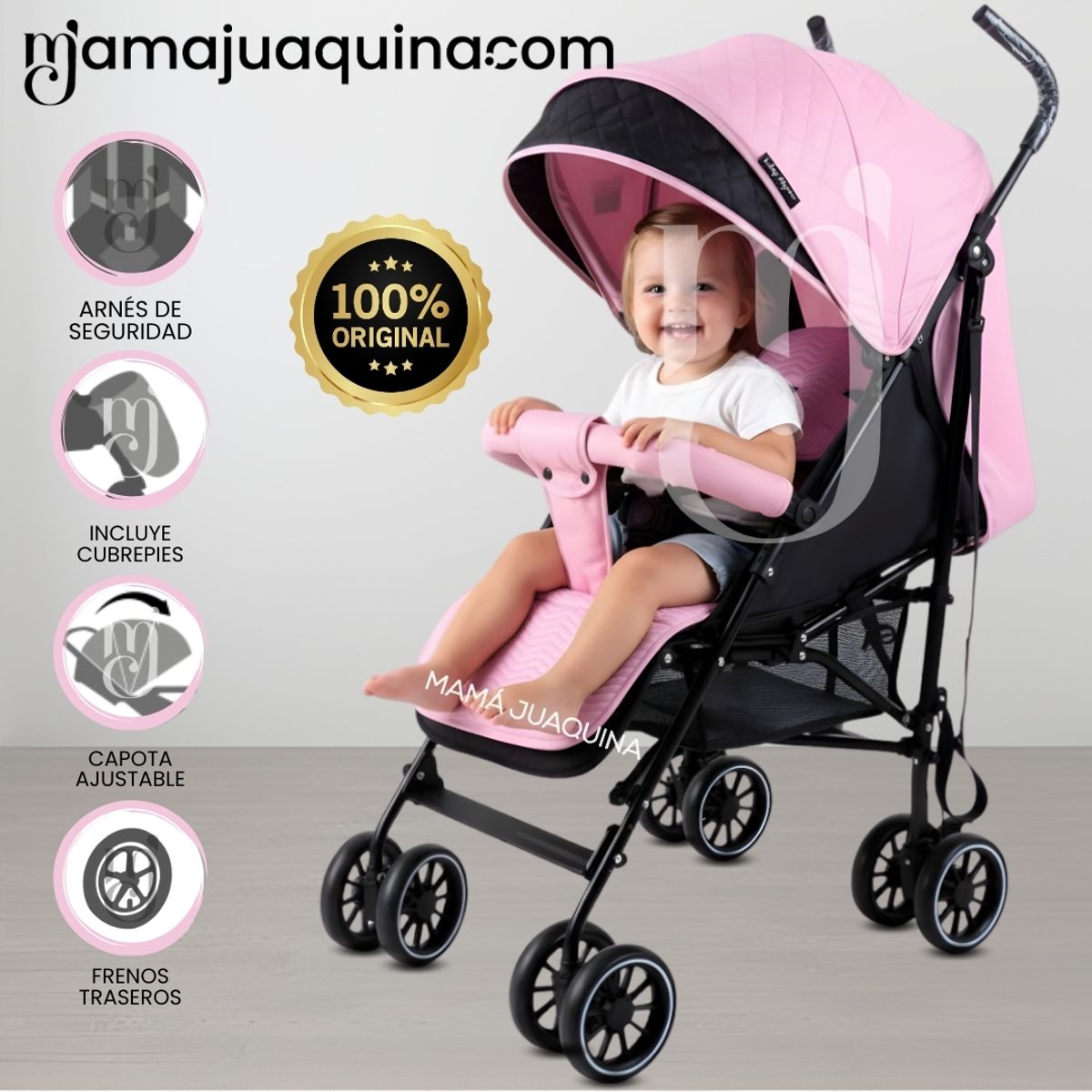 Baby - Coche Bastón «BOWIE» Edición Limitada Pink