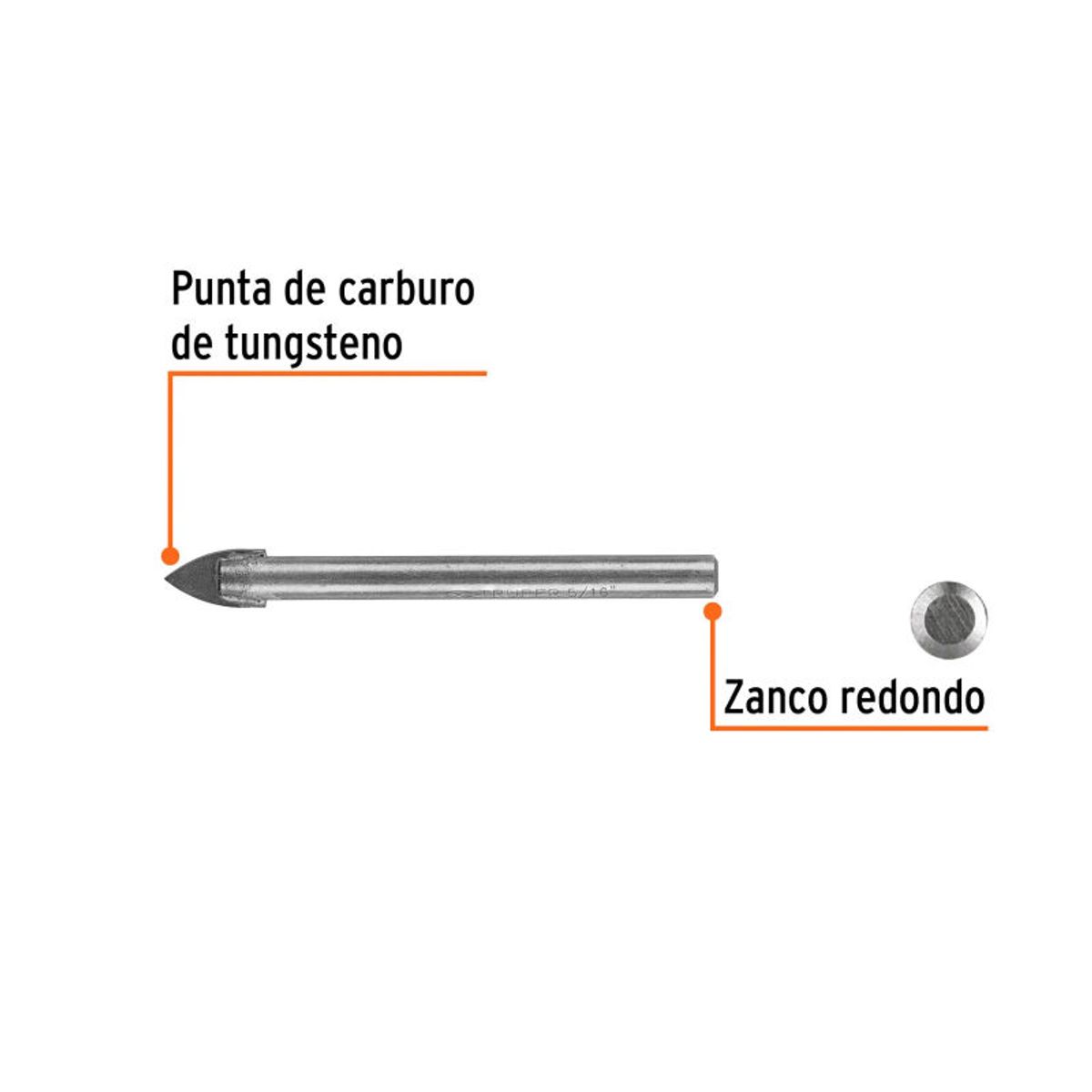 TRUPER - Broca para vidrio y azulejo de 516 Truper - 11703