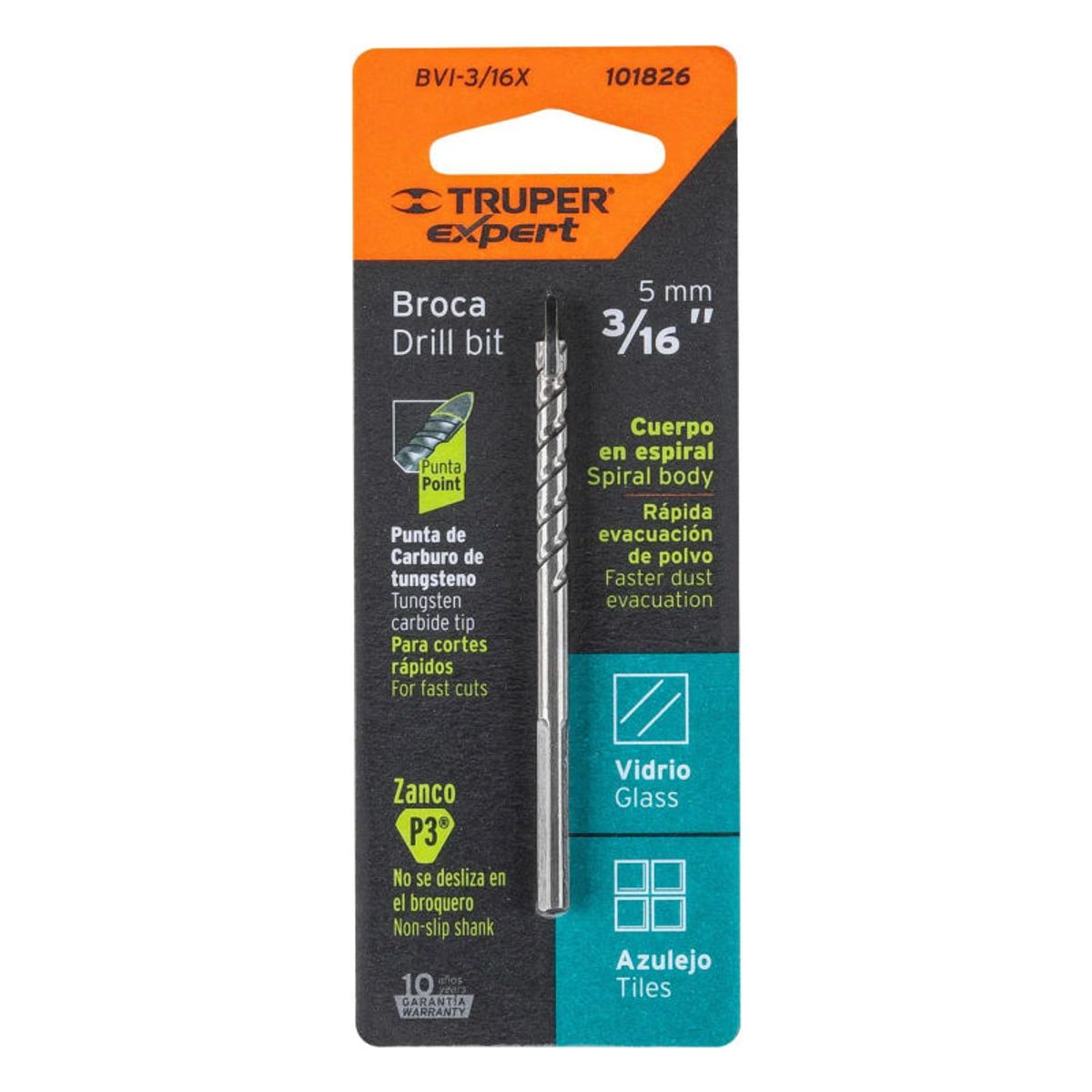 TRUPER - Broca para vidrio y azulejo 316 Truper Expert - 101826