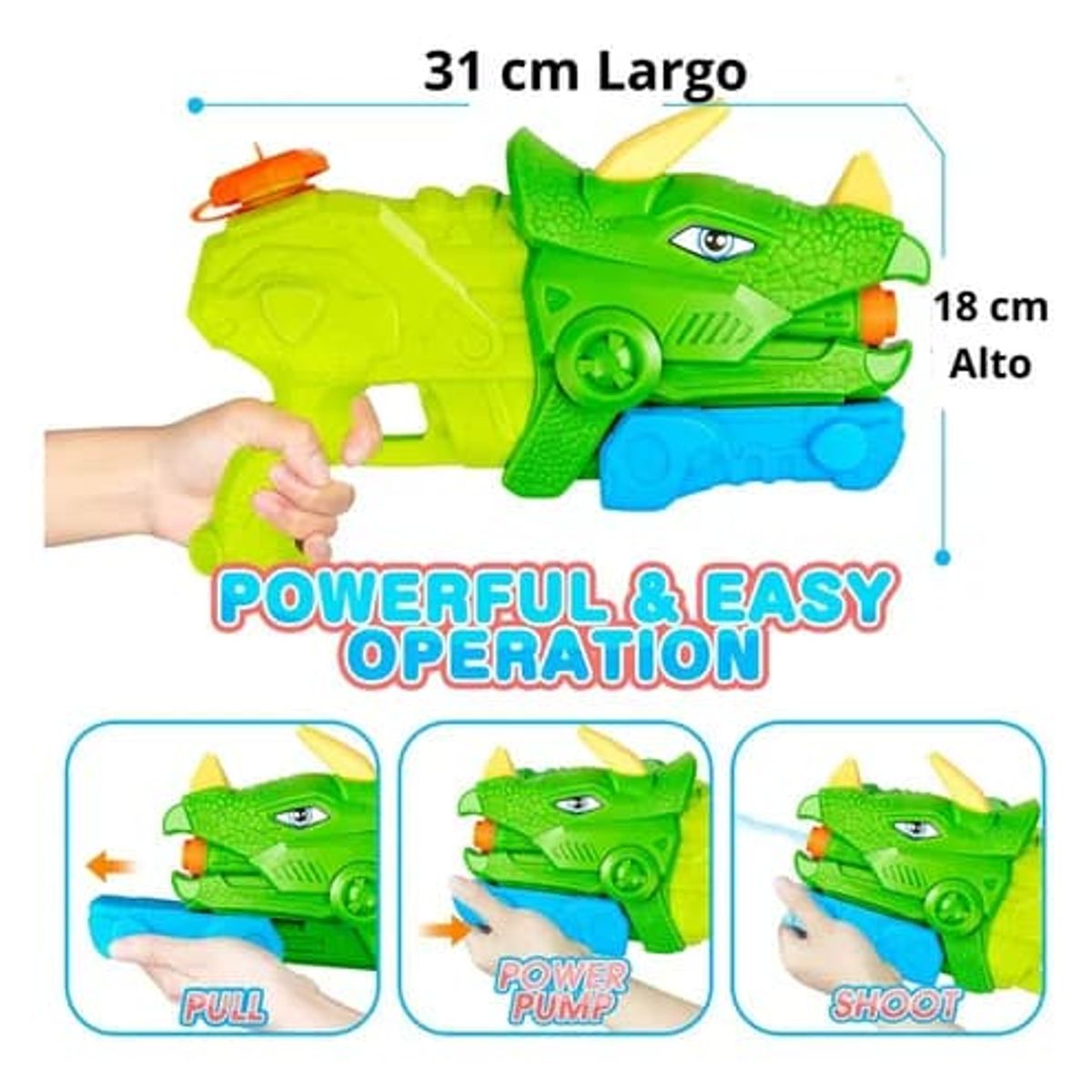 GENERICO - LANZADOR Pistola de Agua Dinosaurio-GENERICO