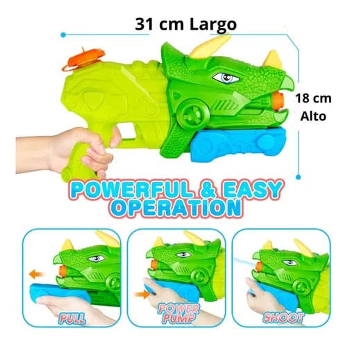 GENERICO - LANZADOR Pistola de Agua Dinosaurio-GENERICO