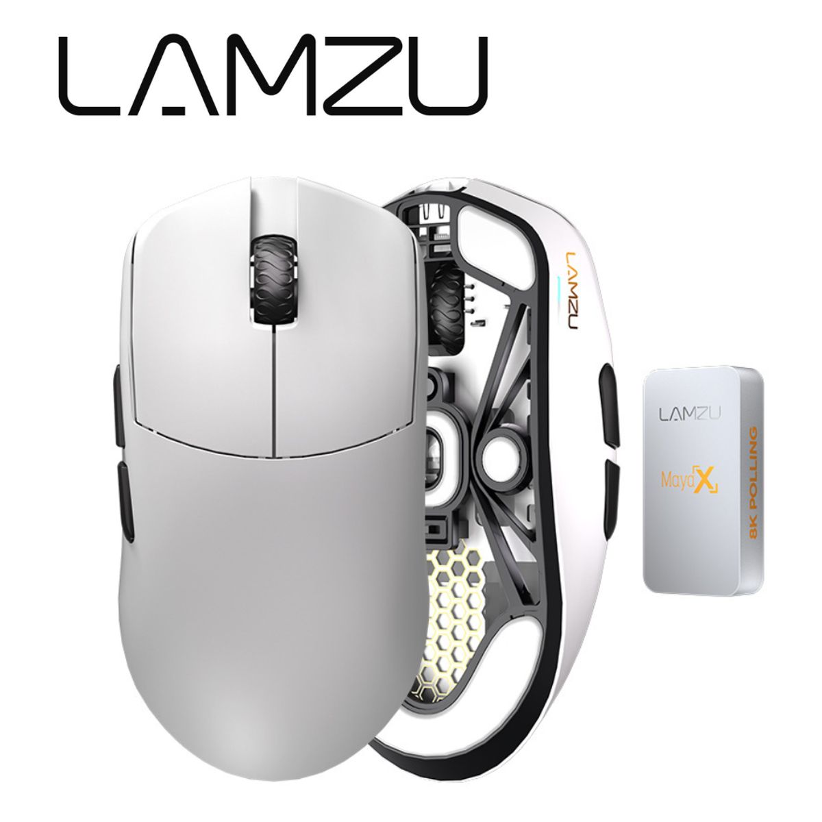 SHENGSHOU - Mouse Gamer Inalámbrico Lamzu Maya X 8K Hz 30,000 Dpi