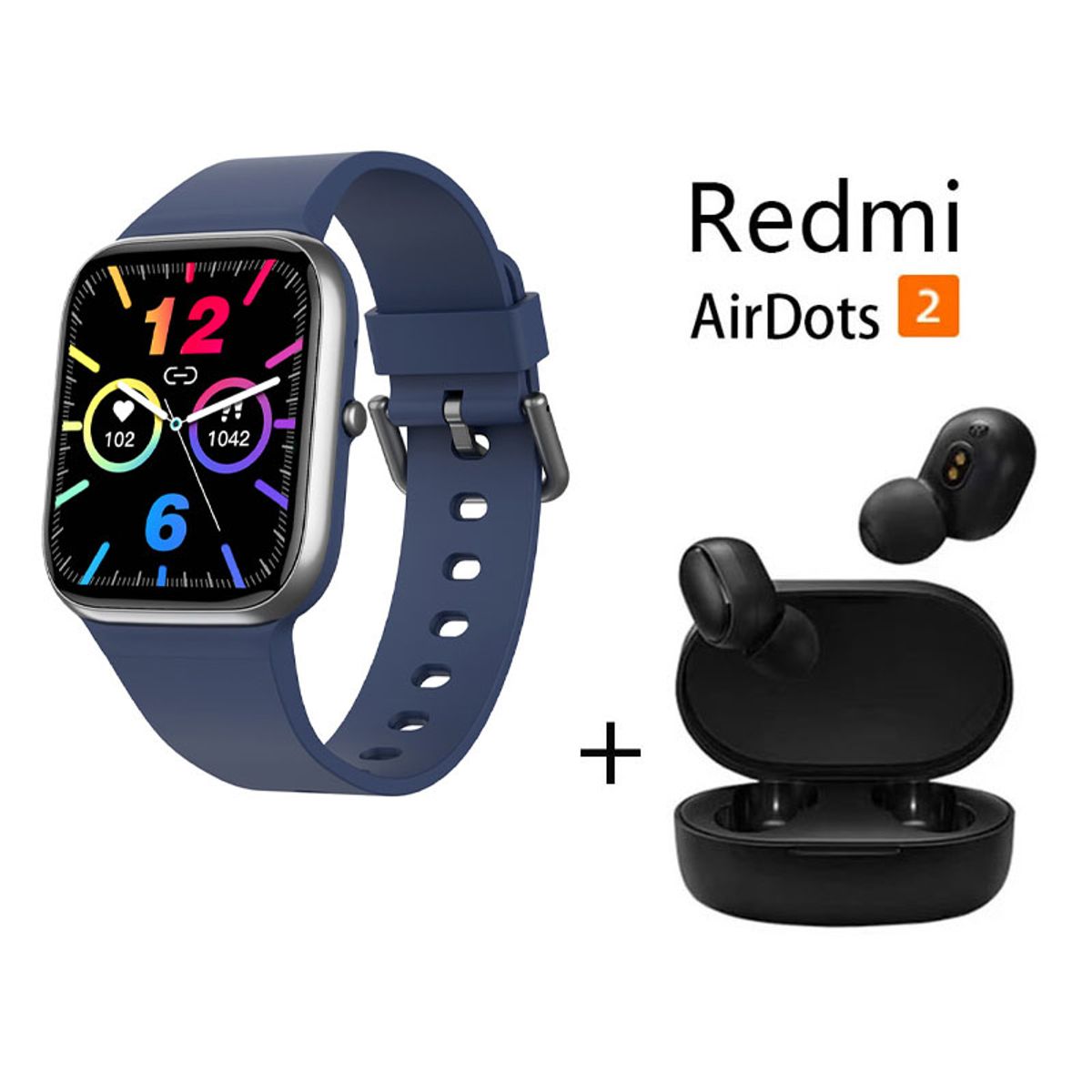 XIAOMI - Y9PRO reloj inteligente deportivo + combo Redmi AirDots 2 - Azul