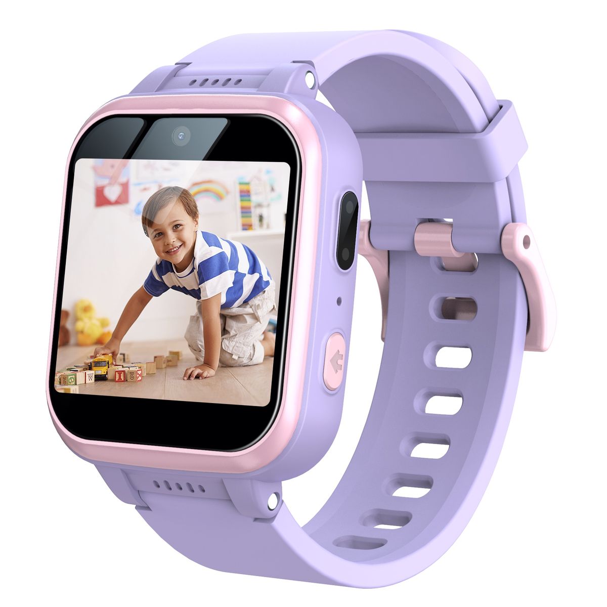 DANWEILE - Reloj multifuncional para teléfono con juegos para niños-púrpura