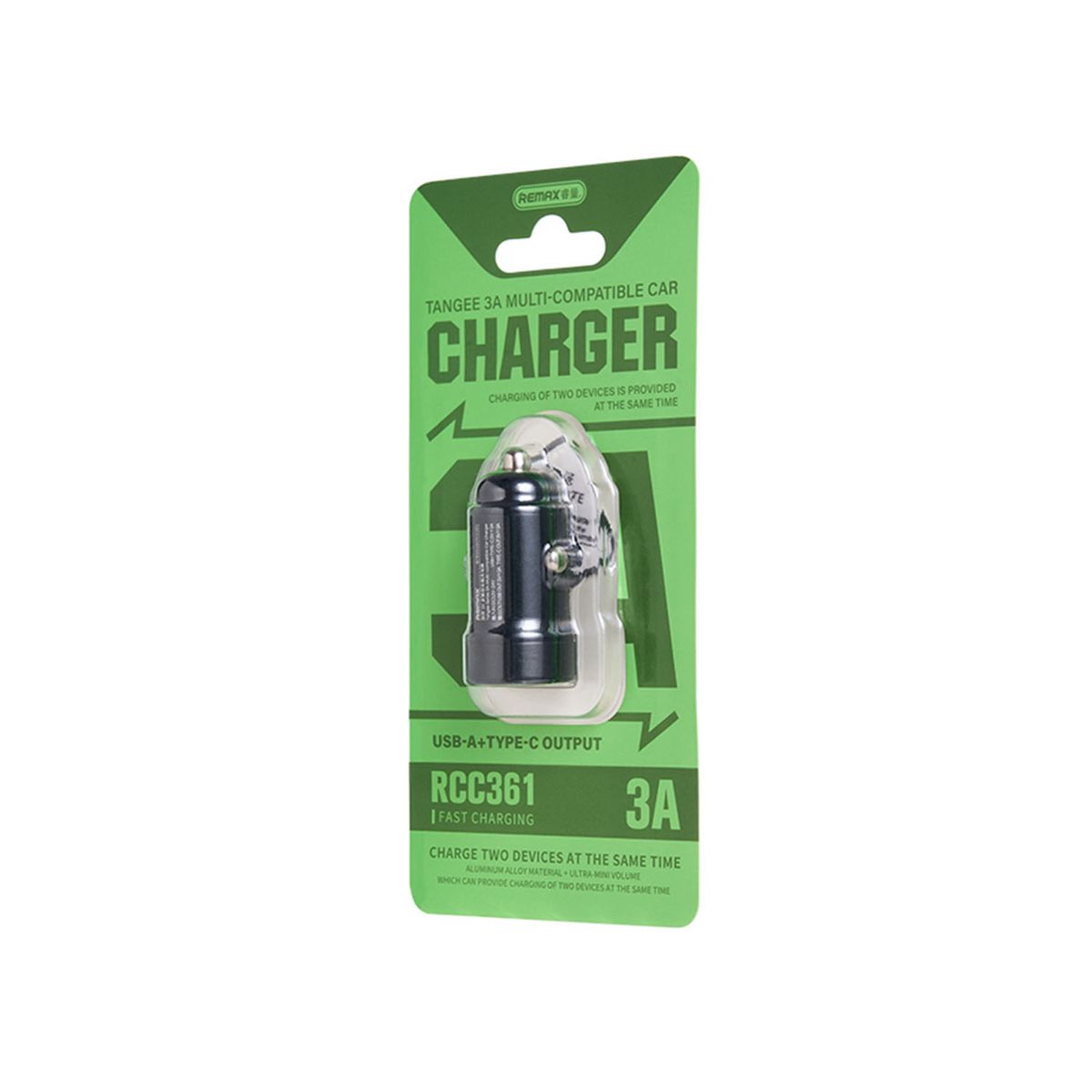 XIAOMI - Cargador para auto Remax RCC361 Negro 3A