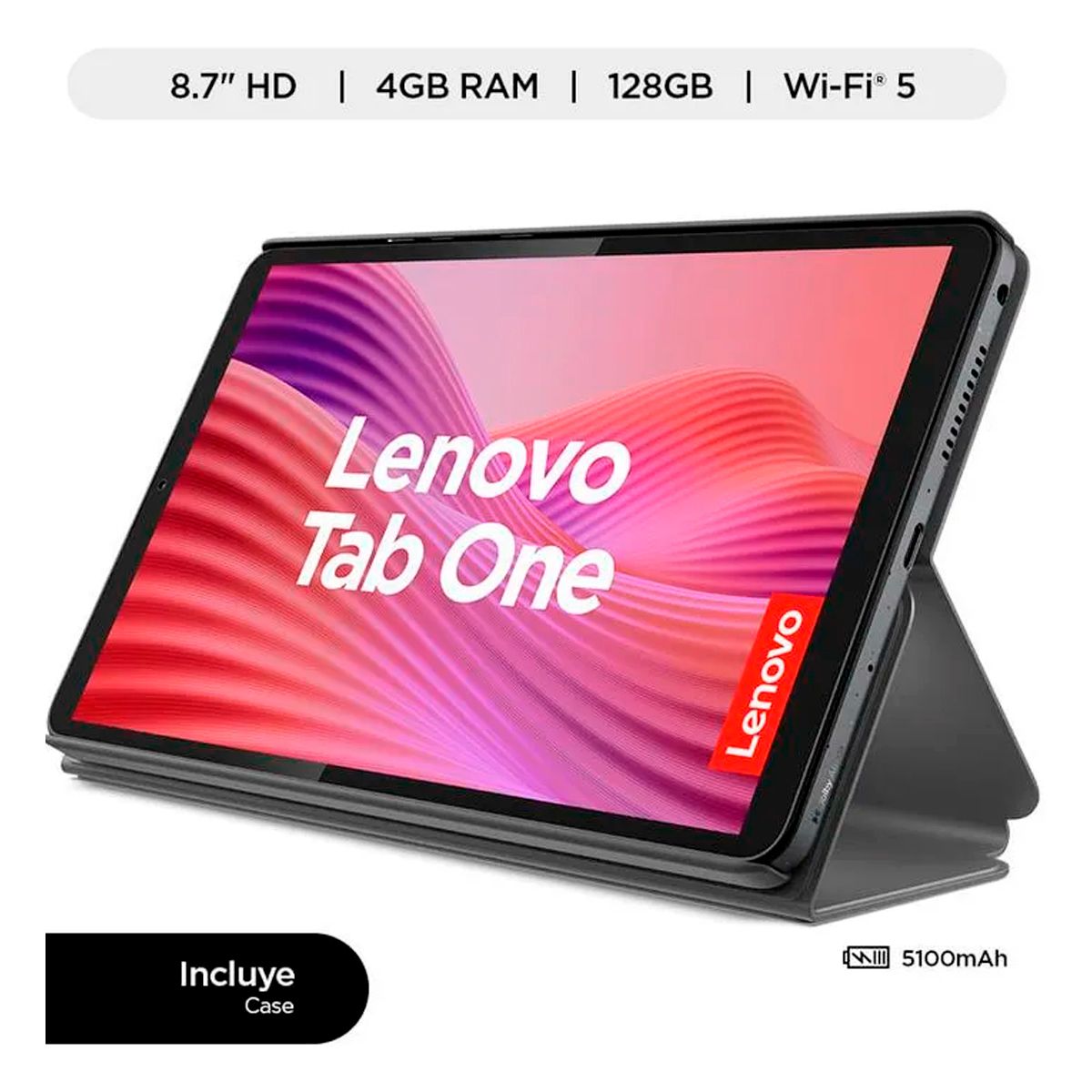 LENOVO - Tablet Lenovo Tab One TB305FU pantalla 8.7 IPS 4GB RAM 128GB + case - Grey