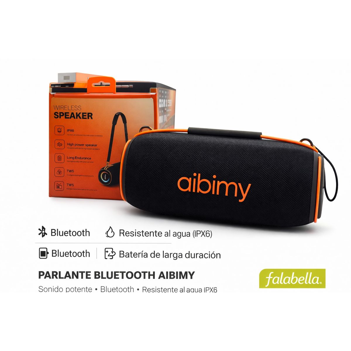 GENERICO - PARLANTE PORTÁTIL AIBIMY BLUETOOTH