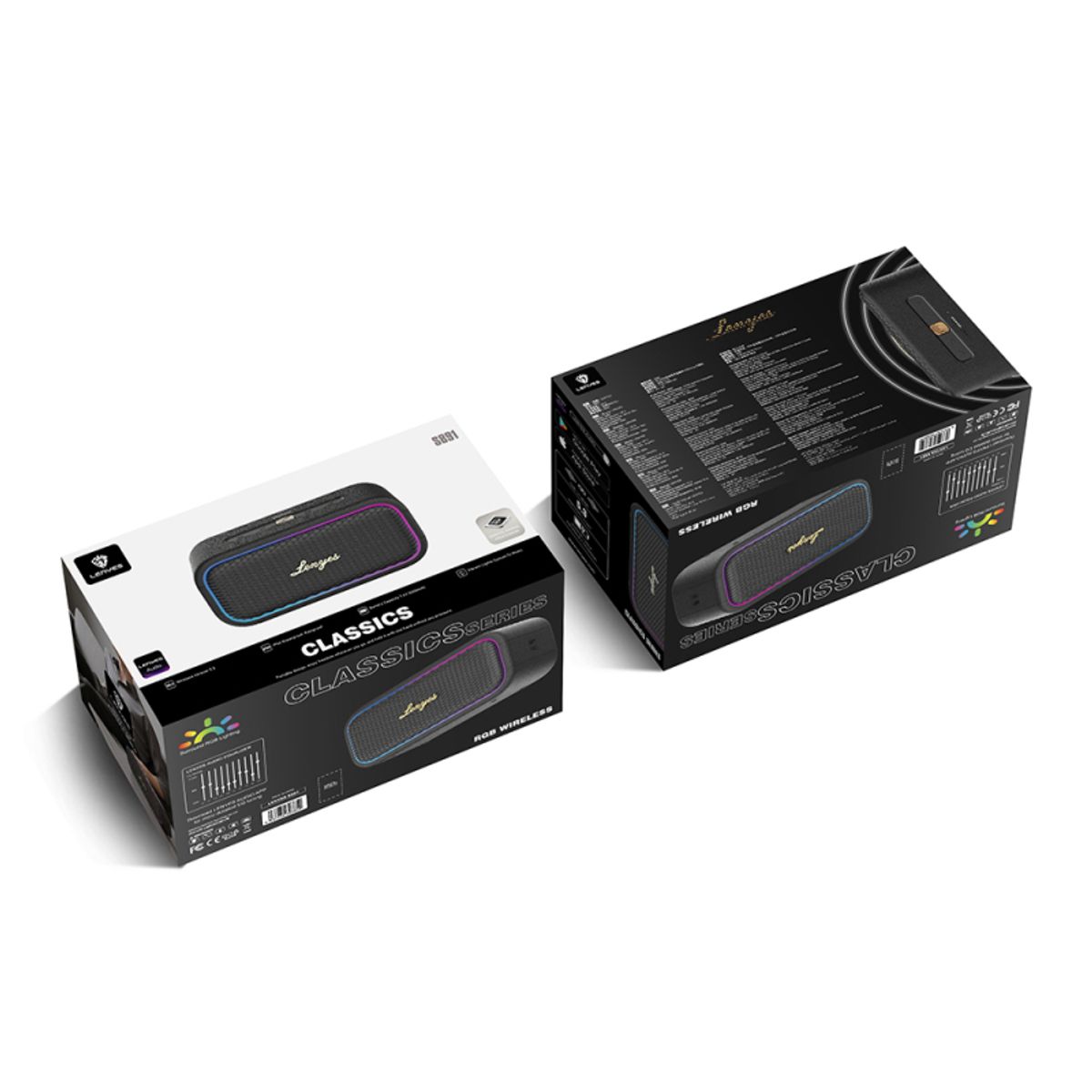 LENYES - Parlante LENYES S891 Classics 80W Bluetooth 5.3 RGB IP66 Batería 2600mAh