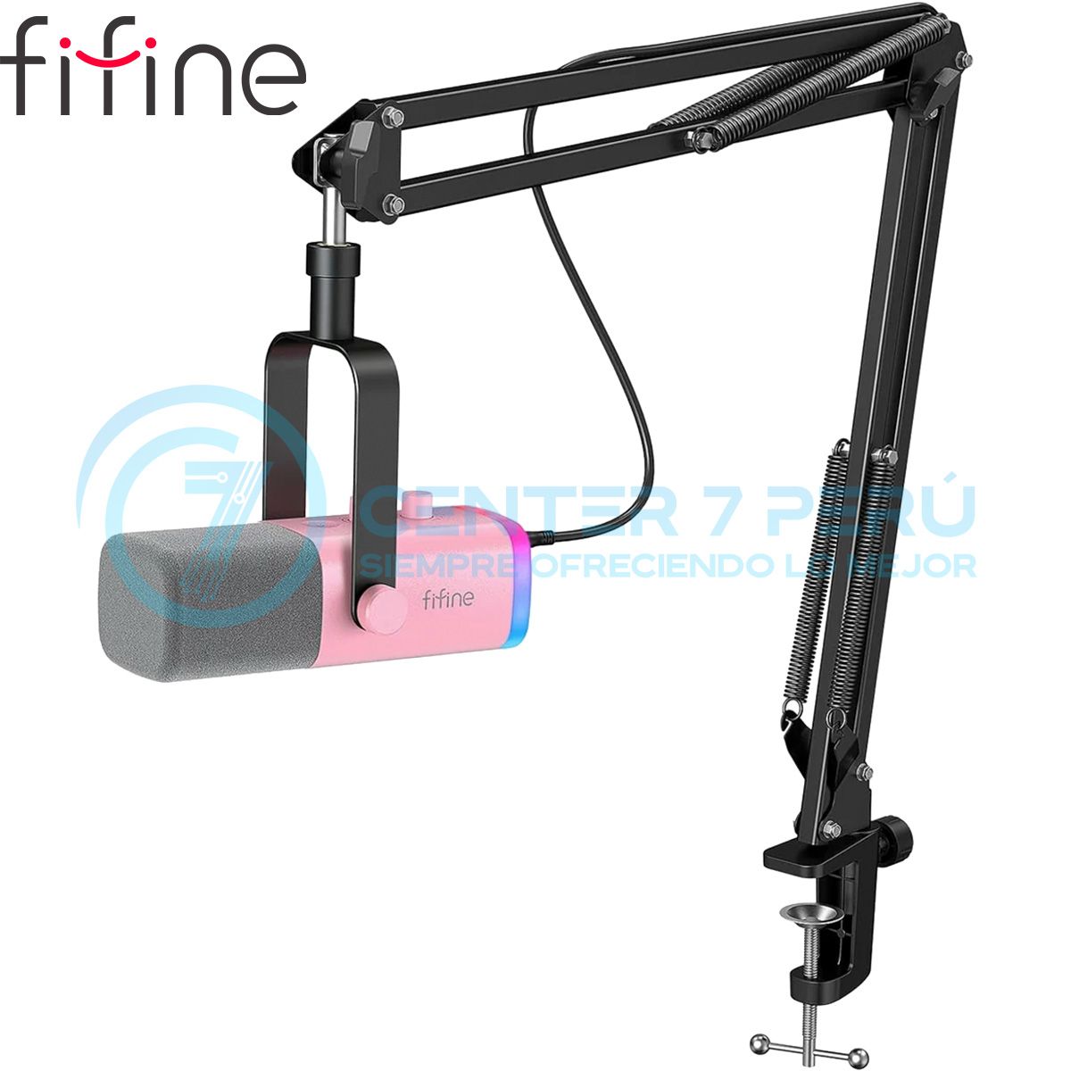 FIFINE - Micrófono Fifine AM8T PINK con Brazo