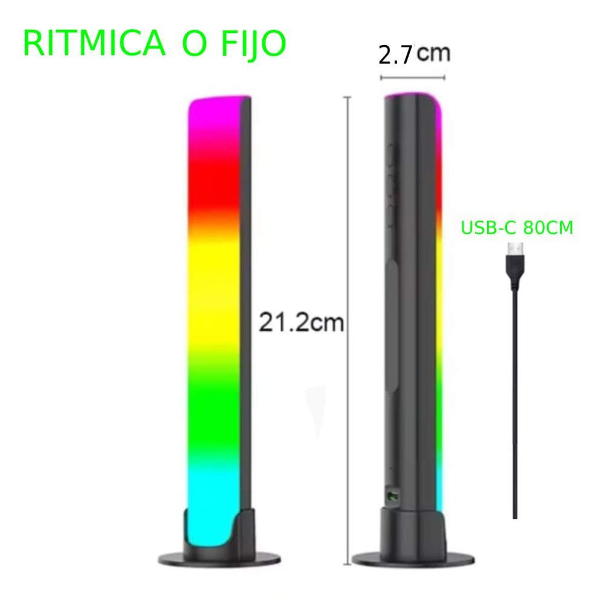 GENERICO - Luz Led RGB Ritmica Lampara Cable USB