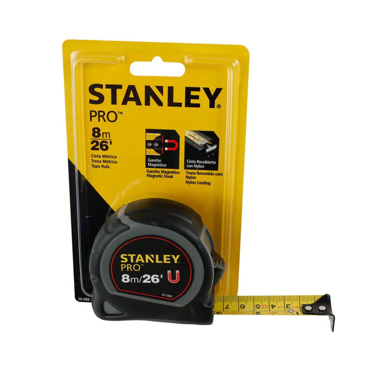 Cinta Metrica Wincha Pro Magnetica 8m Stanley 30-088, marca STANLEY - Foto 2