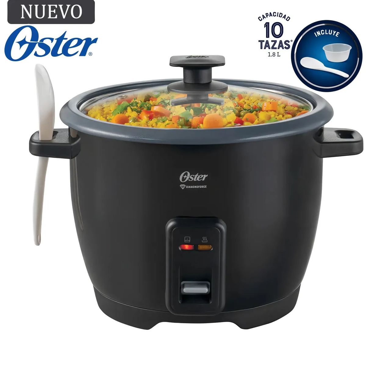 OSTER - Oster Arrocera 10 Tazas Capacidad Antiadherente Oster CKSTRCB10DFBLK