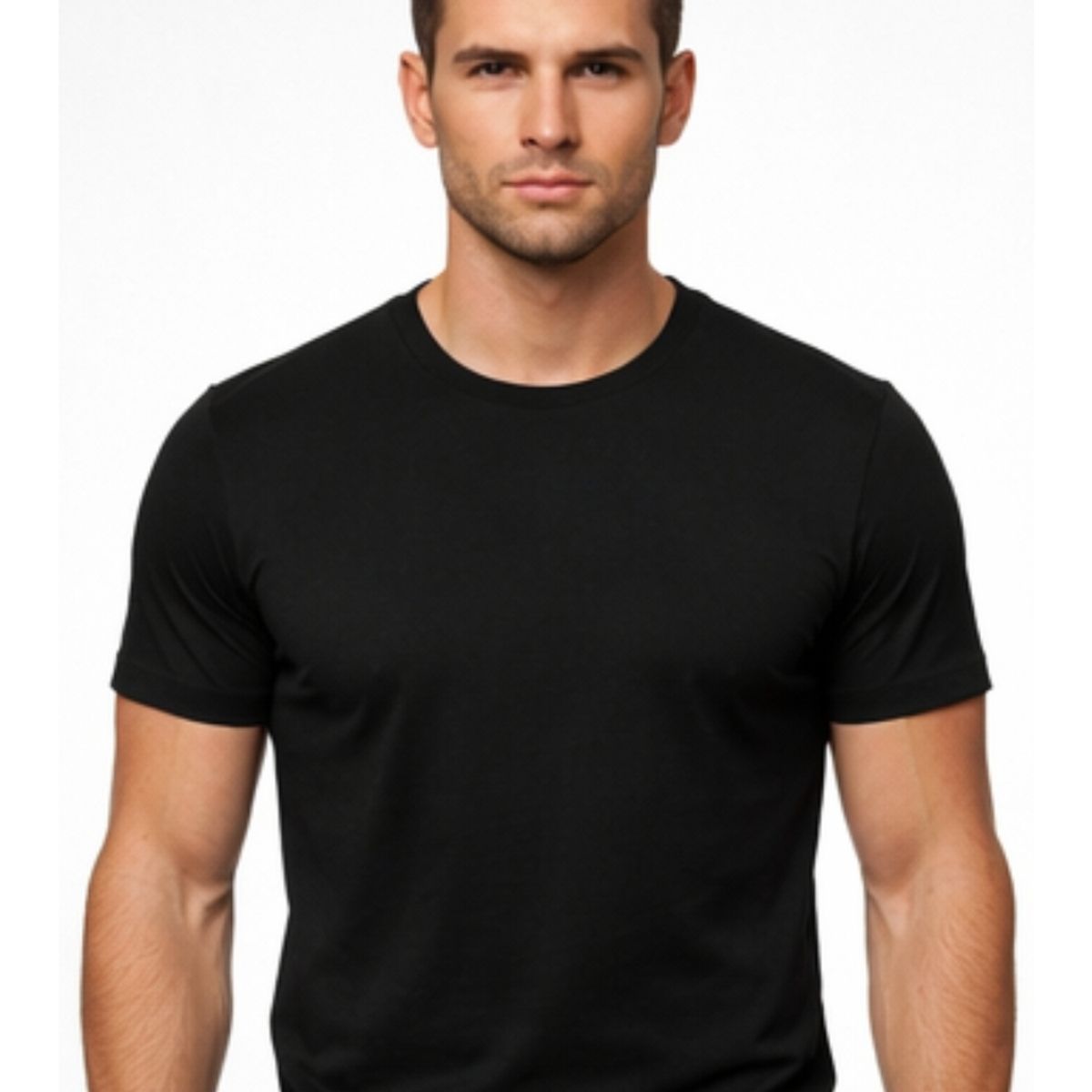 ENKI - Polo Slim Fit Hombre Enki Negro Manga Corta Cuello Redondo