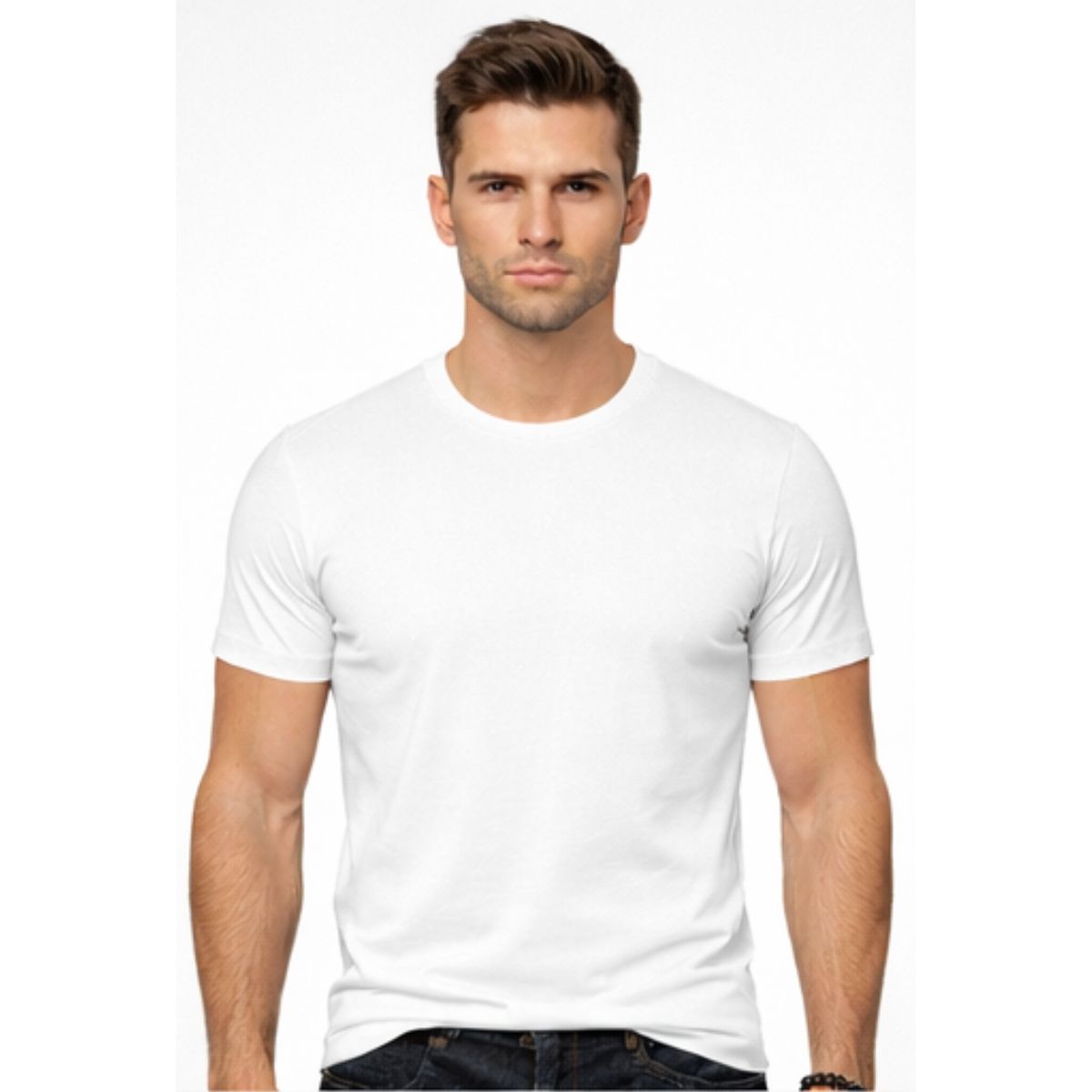 ENKI - Polo Slim Fit Hombre Enki Blanco Manga Corta Cuello Redondo