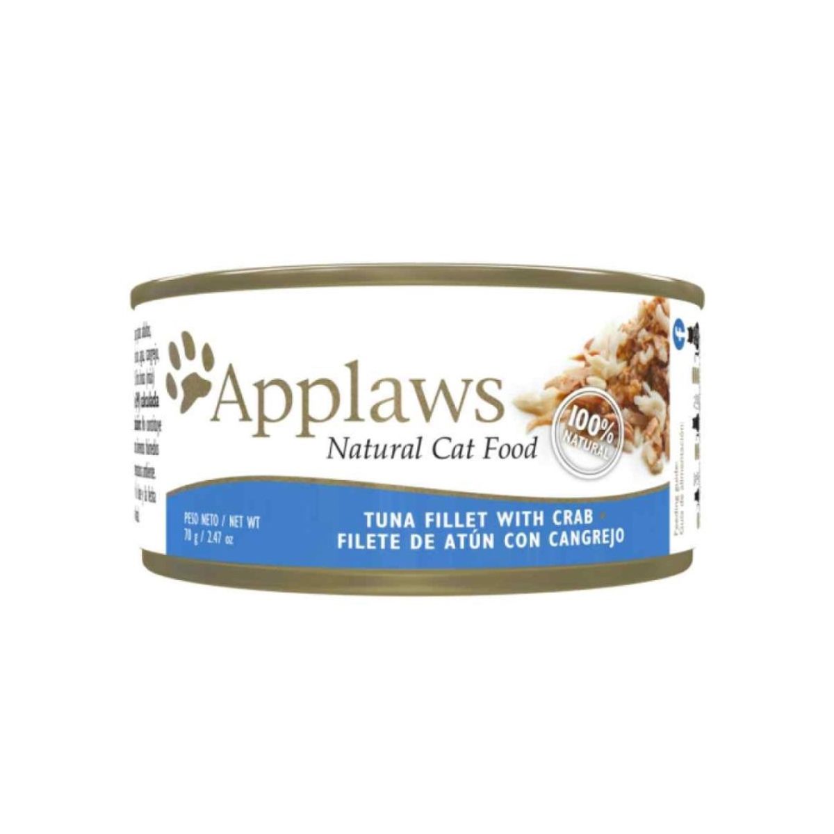 Applaws Gatos Lata Filete de Atún con Cangrejo 70 gr, marca PREMIUM - Foto Principal