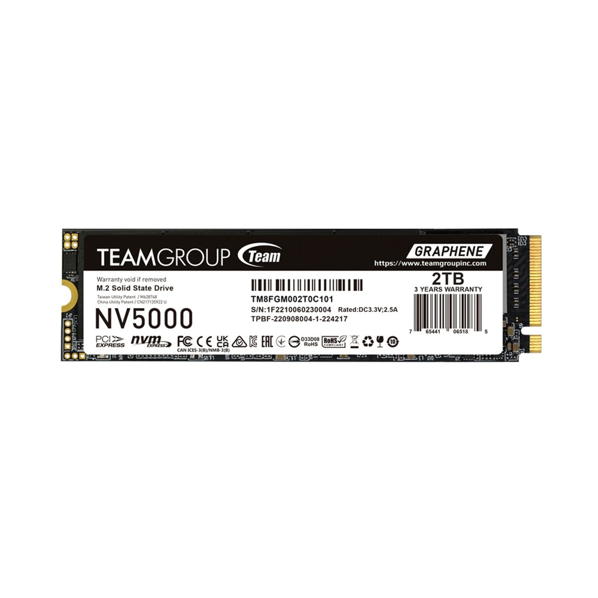 TEAMGROUP - Ssd Teamgroup Nv5000 2 Tb M.2 Pcie 4.0 X4 Almacenamiento Rápido Para Pcs Y Laptops