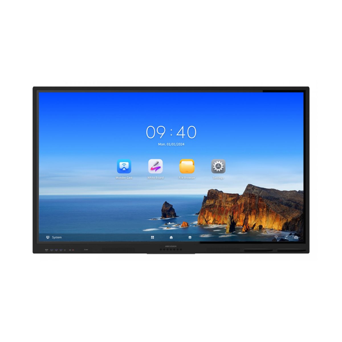 HIKVISION - Pantalla Interactiva Hikvision 75” 4K Android 13 Con 8Gb - Ideal Para Presentaciones Y Col