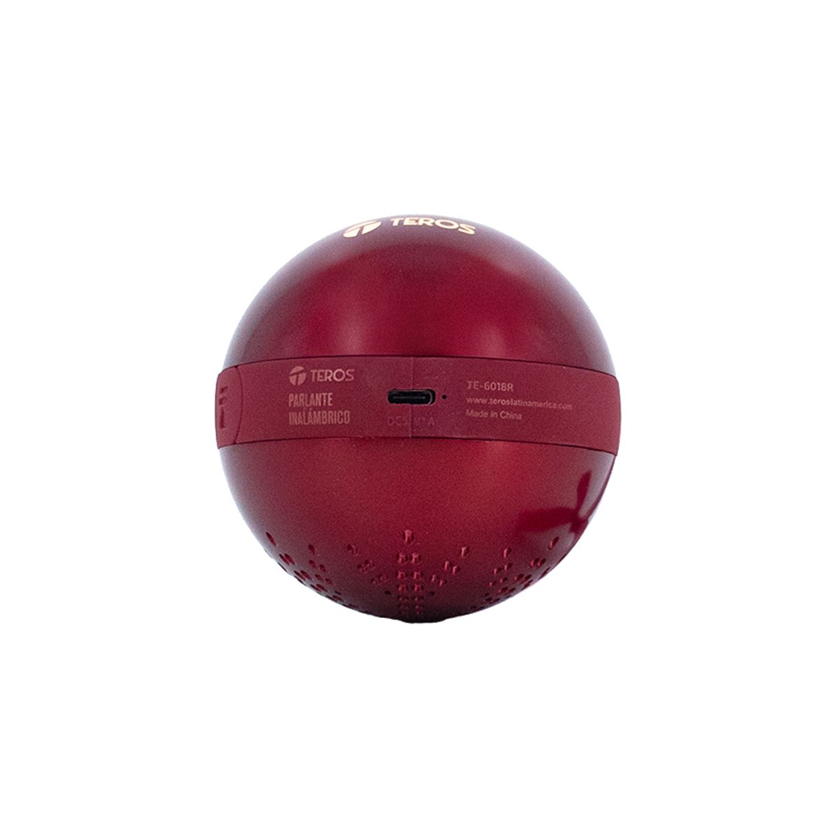TEROS - Parlante Inalámbrico Teros Te-6018R Bluetooth 5.3 Usb-C Color Rojo 10W Potencia Compacto