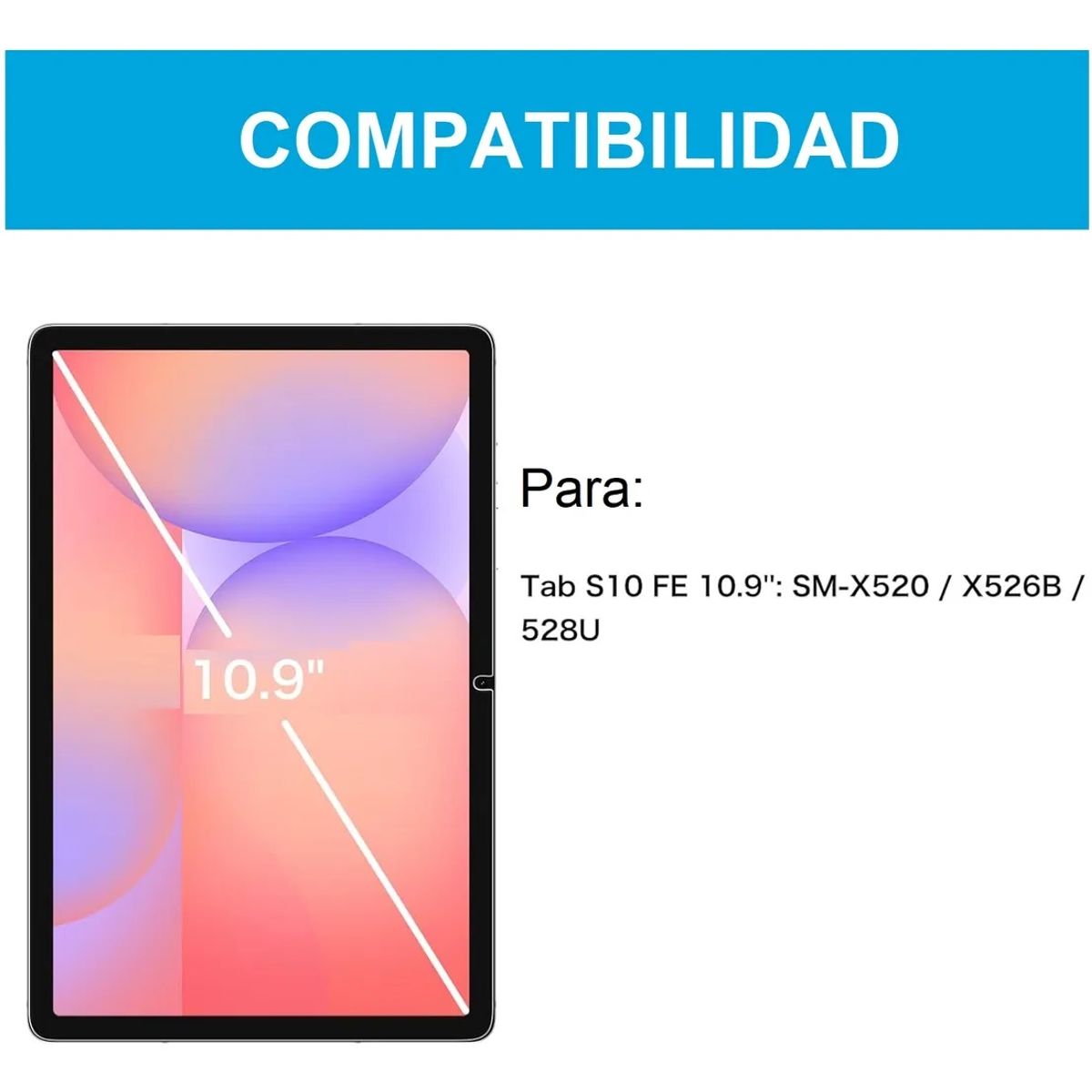 GENERICO - Funda + Mica Vidrio para Samsung Tab S10 Fe 10.9 SM-X520 X526 Case