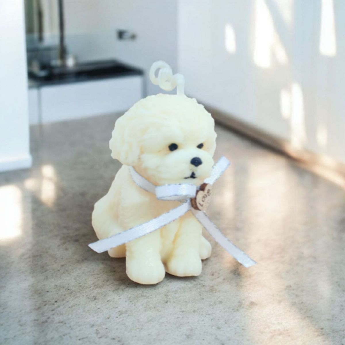 Vela Aromática de Cera de Soja  Perrito Bichón Perfumado, marca GENERICO - Foto 2