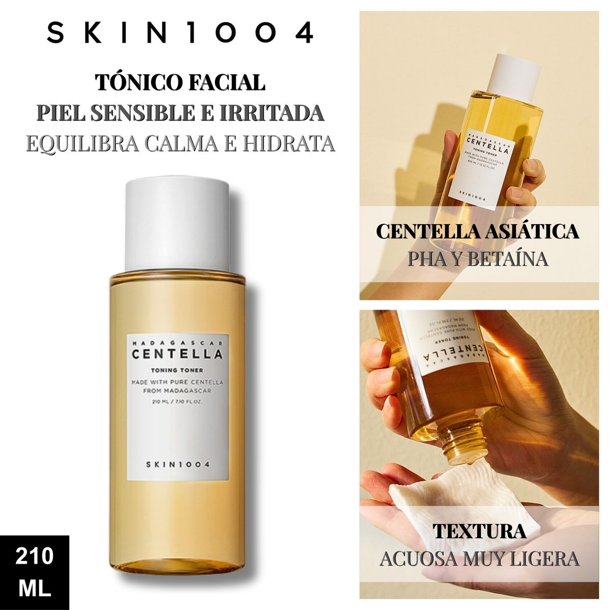 SKIN1004 - Tónico Facial Piel Sensible - Madagascar Centella Toning Toner 210ml