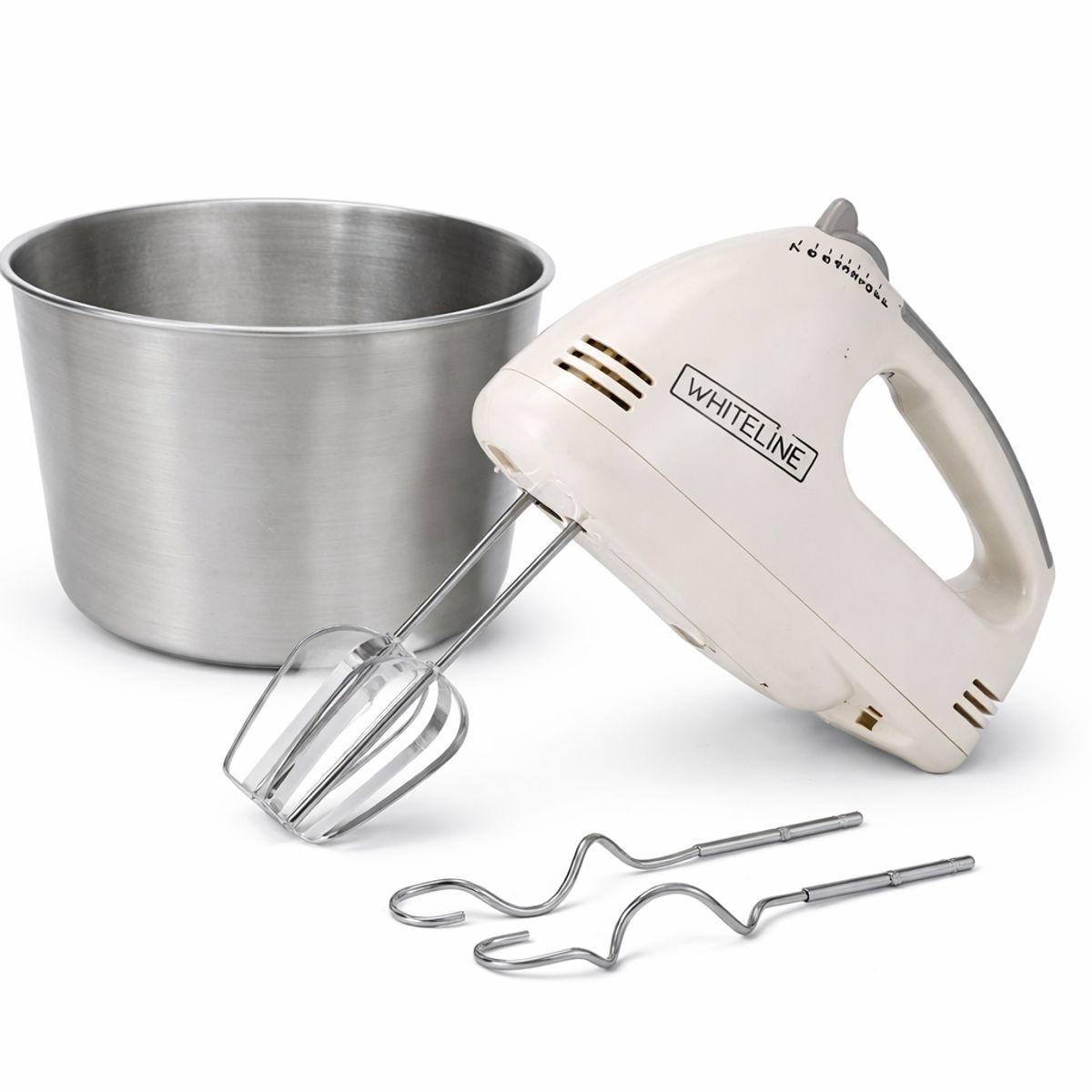 WHITELINE - Batidora eléctrica Whiteline con bowl de acero inoxidable 2 L – 7 velocidades