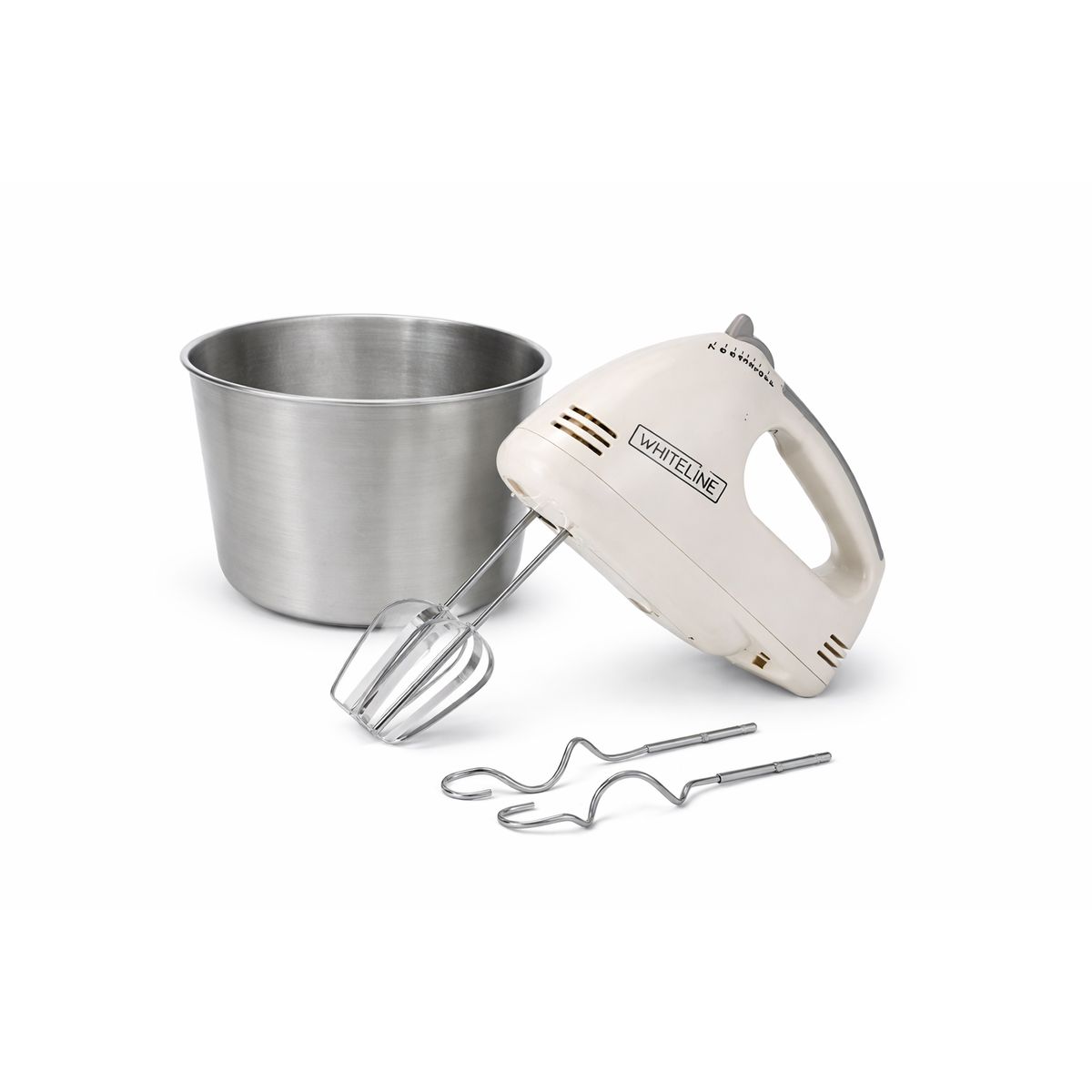 WHITELINE - Batidora eléctrica Whiteline con bowl de acero inoxidable 2 L – 7 velocidades