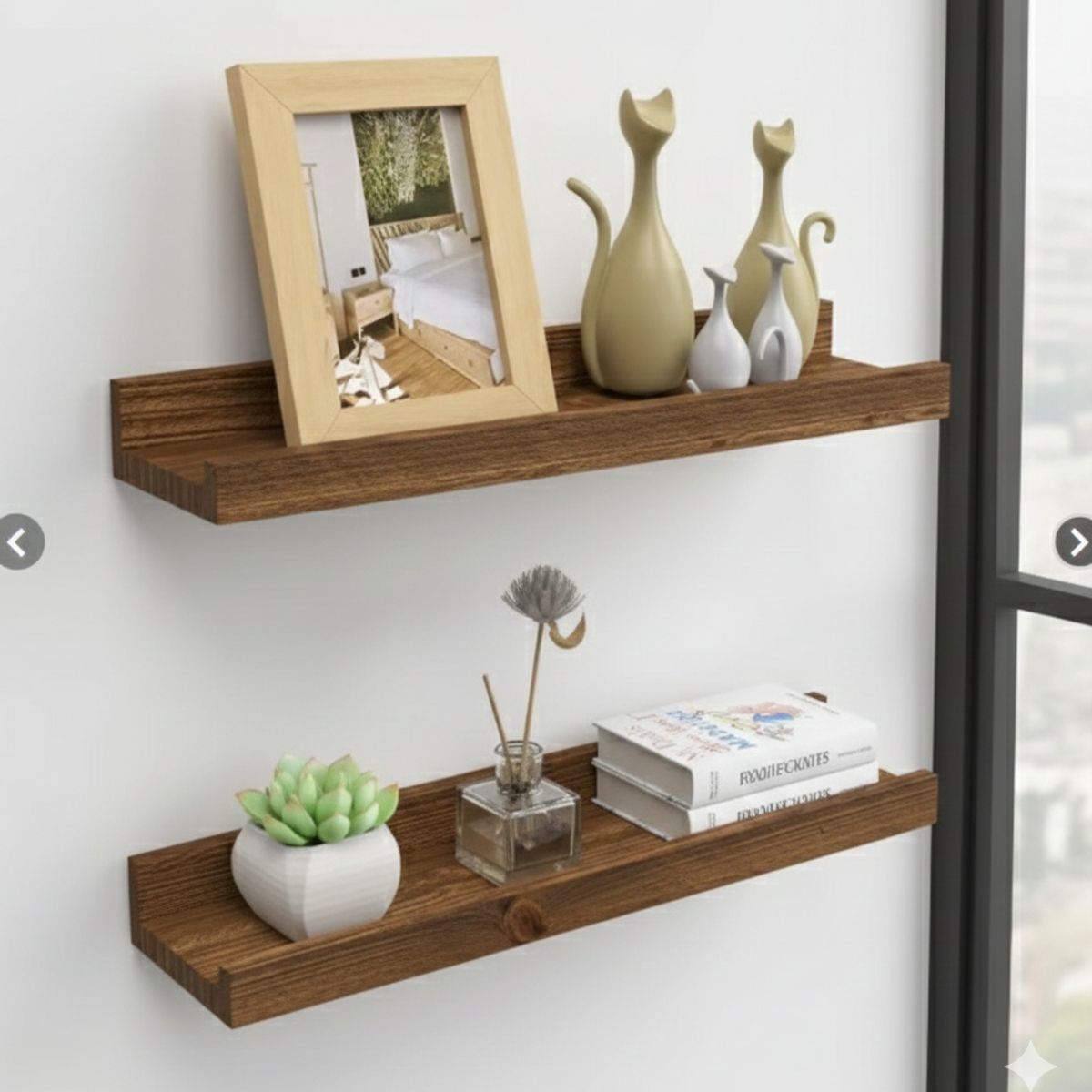 GENERICO - Repisa Flotante Melamina Caramelo 40 cm - Repisa Decorativa Marrón