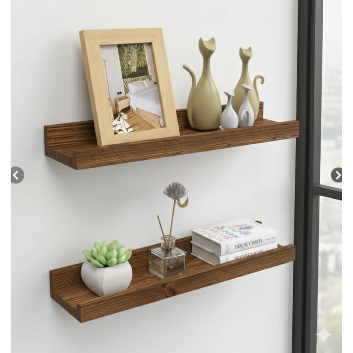 GENERICO - Repisa Flotante Melamina Caramelo 40 cm - Repisa Decorativa Marrón