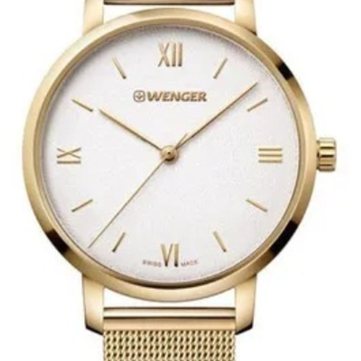 WENGER - Reloj Metropolitan Donnissima correa mesh dial plateado Wenger