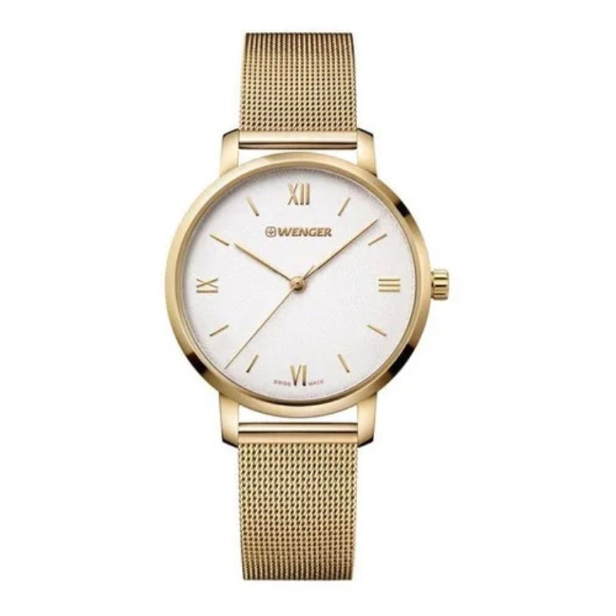 WENGER - Reloj Metropolitan Donnissima correa mesh dial plateado Wenger