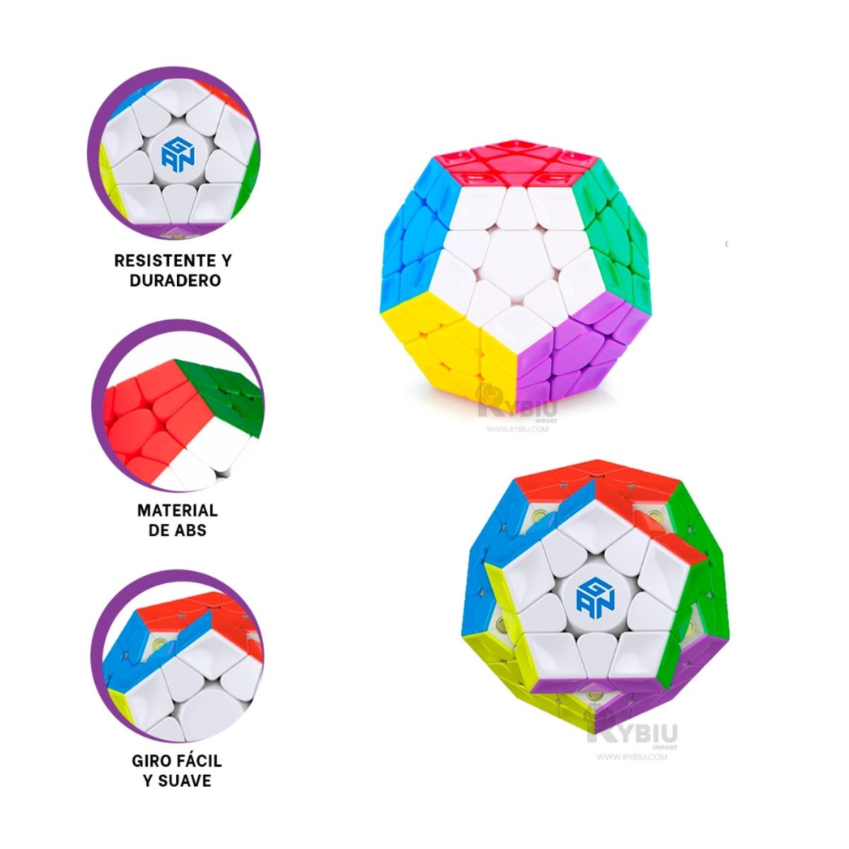 GENERICO - Cubo Mágico Rubik Dodecaedro MegaMinx Moyu 3x3