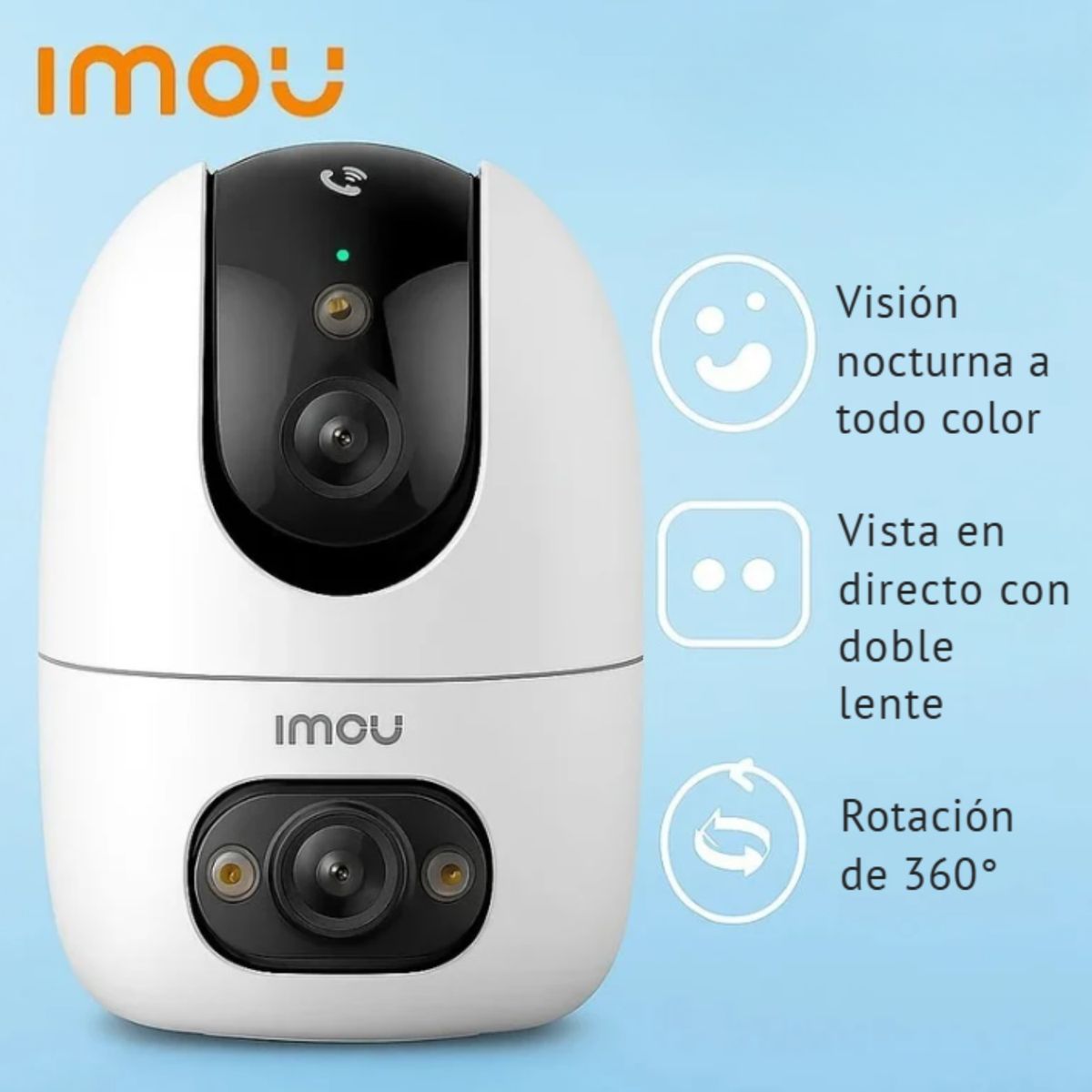 IMOU - CÁMARA DE SEGURIDAD WIFI DOBLE LENTE IMOU RANGER 6 MPX