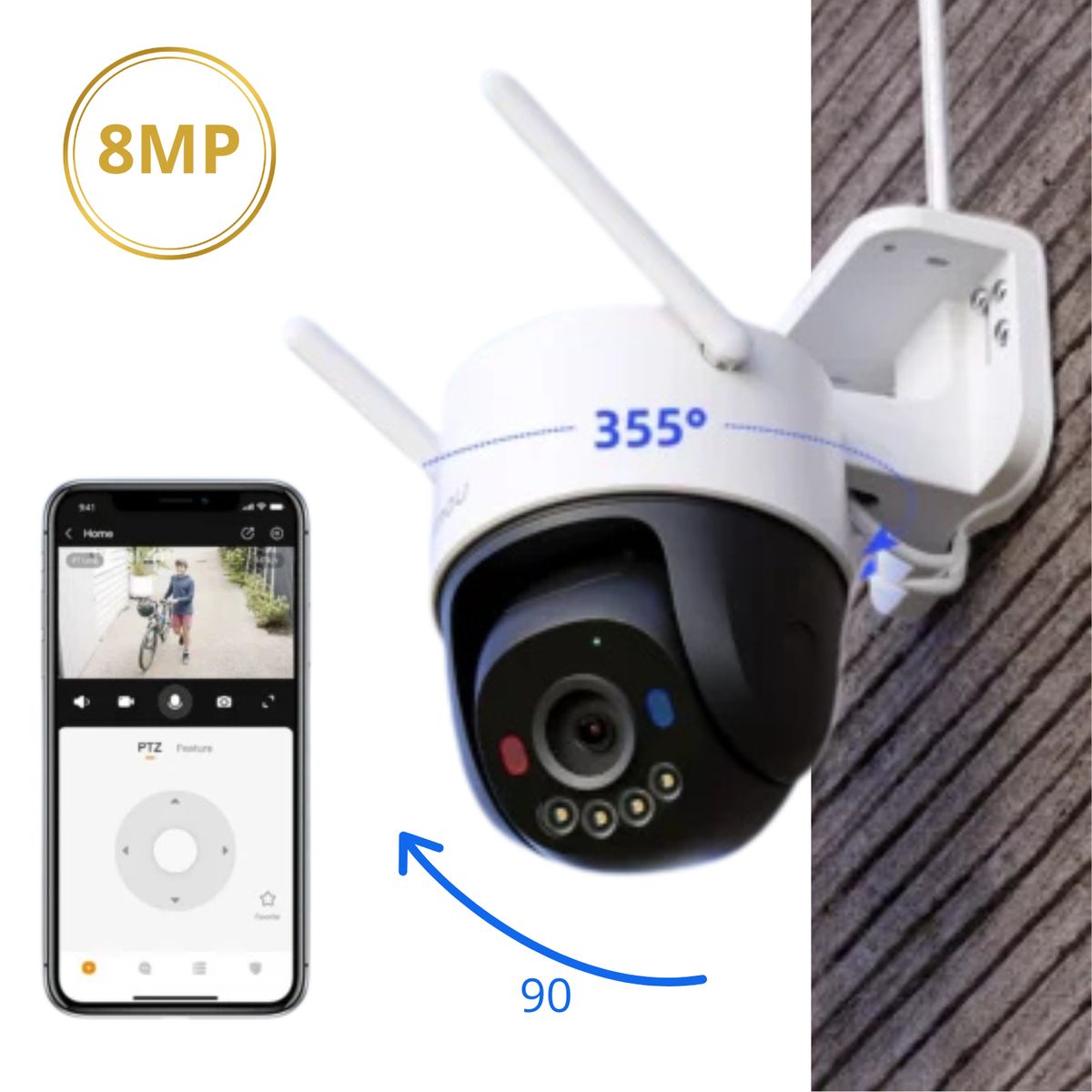 IMOU - Cámara de seguridad CRUISER SC - 8MP Uso exterior WFIFI
