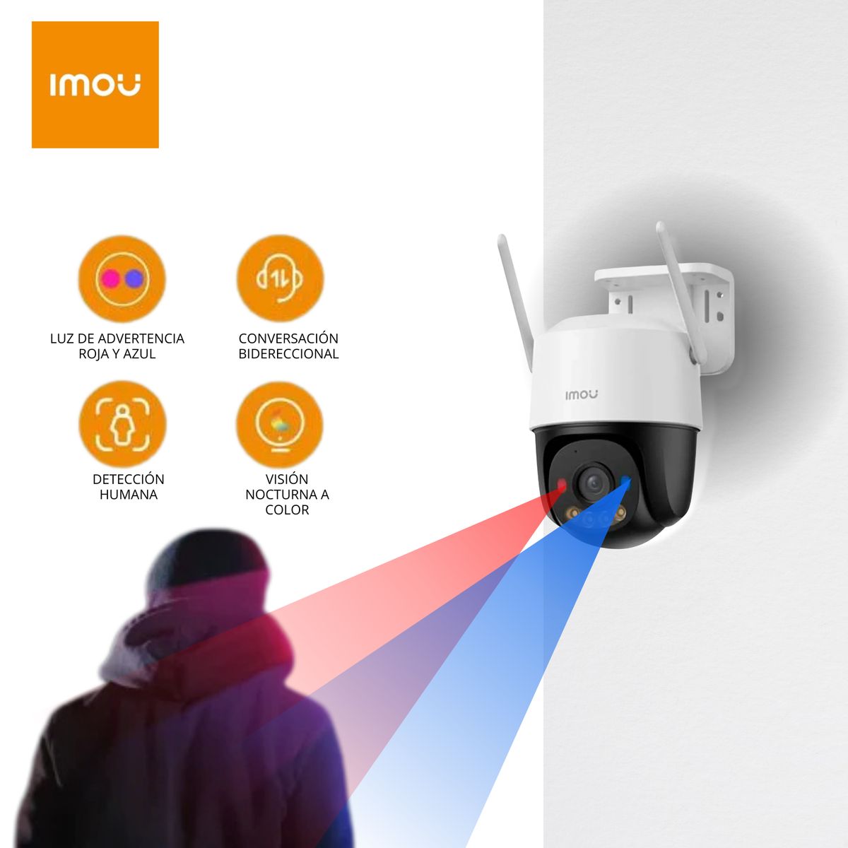 IMOU - Cámara de seguridad CRUISER SC - 8MP Uso exterior WFIFI