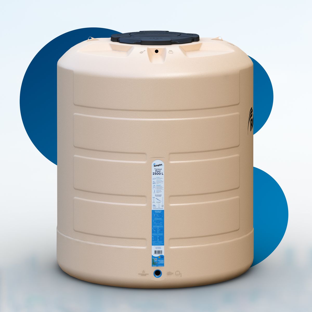ROTOPLAS - TANQUE PLUS+ 2500L GDPV ROTOPLAS