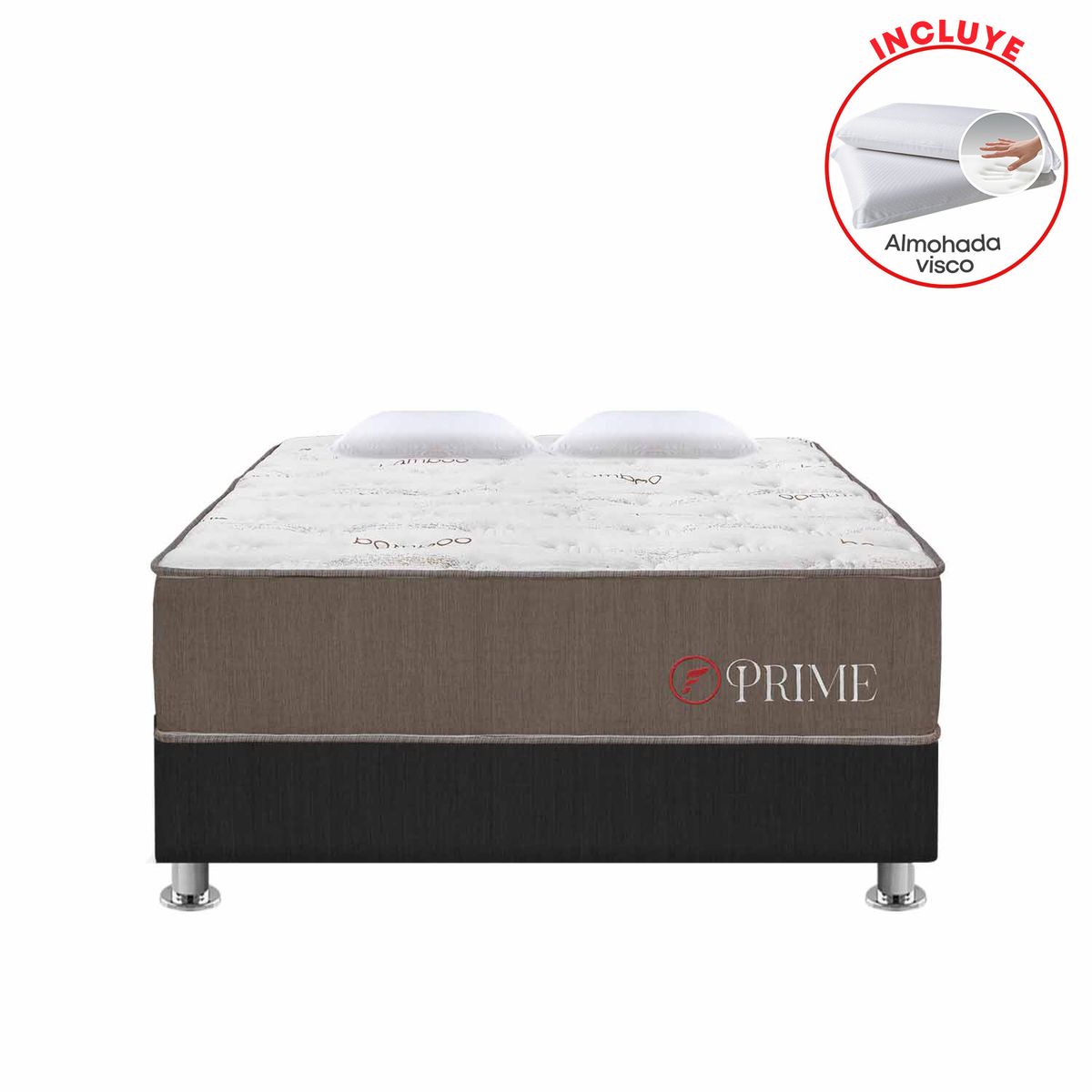 FORLI - Cama Prime Gris 2 Plz